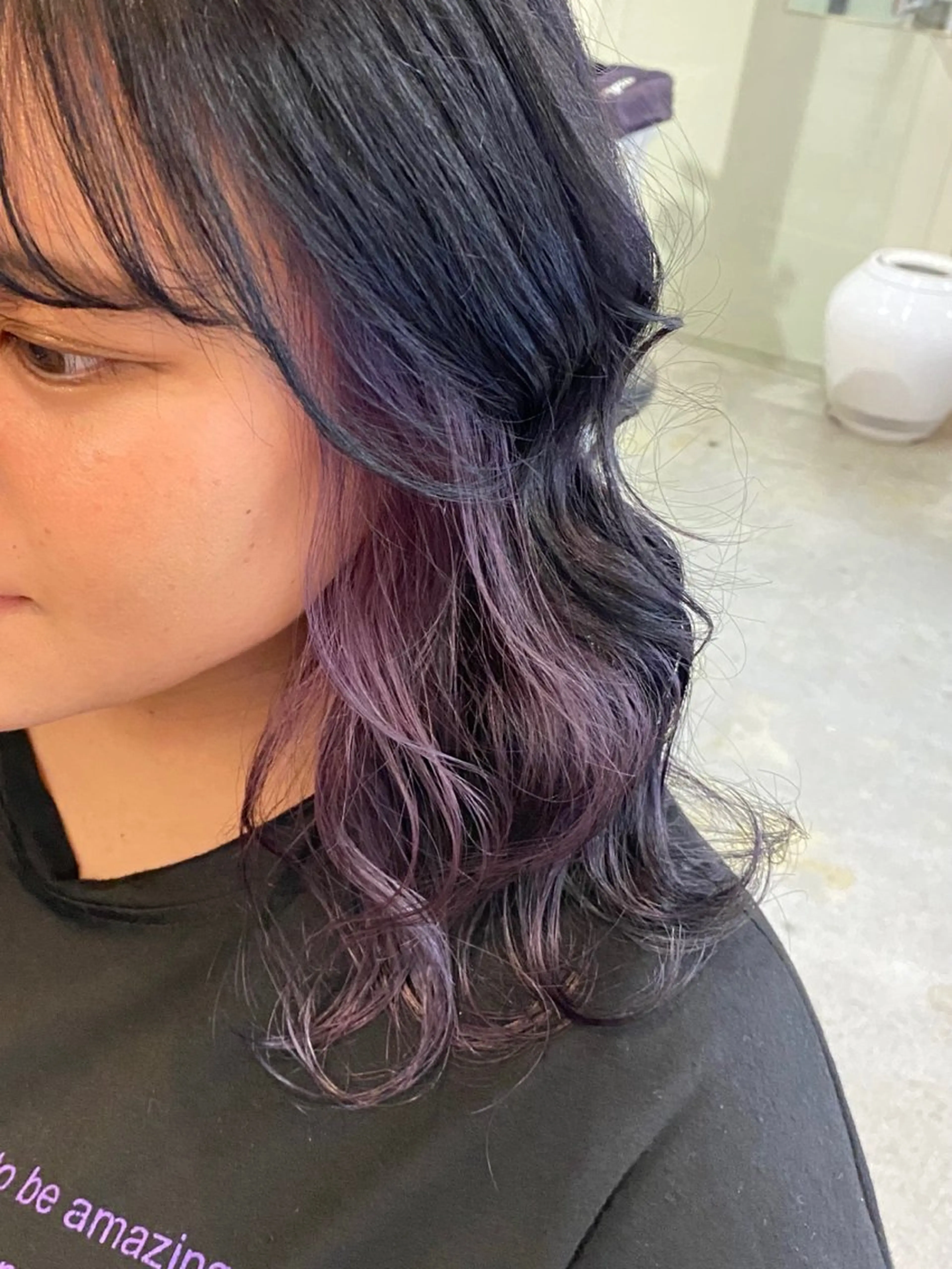 ミディアム パープルカラー NIKO/名古屋/ 髪質改善/艶髪のヘアスタイル