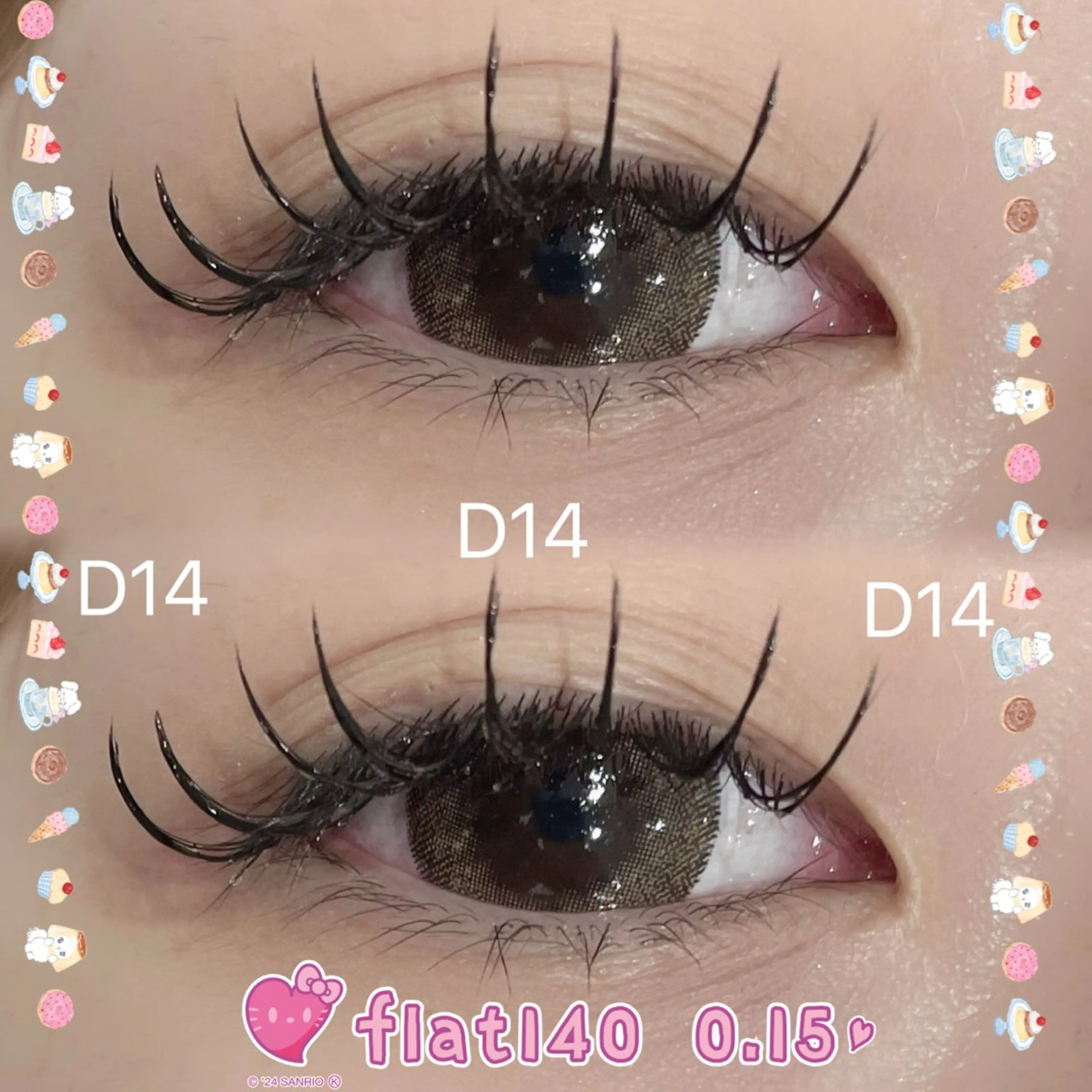 マツエク・マツパ Dカール 目尻長め Beauty Salon Cherish 中川店所属・Cherish名古屋 高畑💫馬渕奈恵💫のマツエク・マツパデザイン