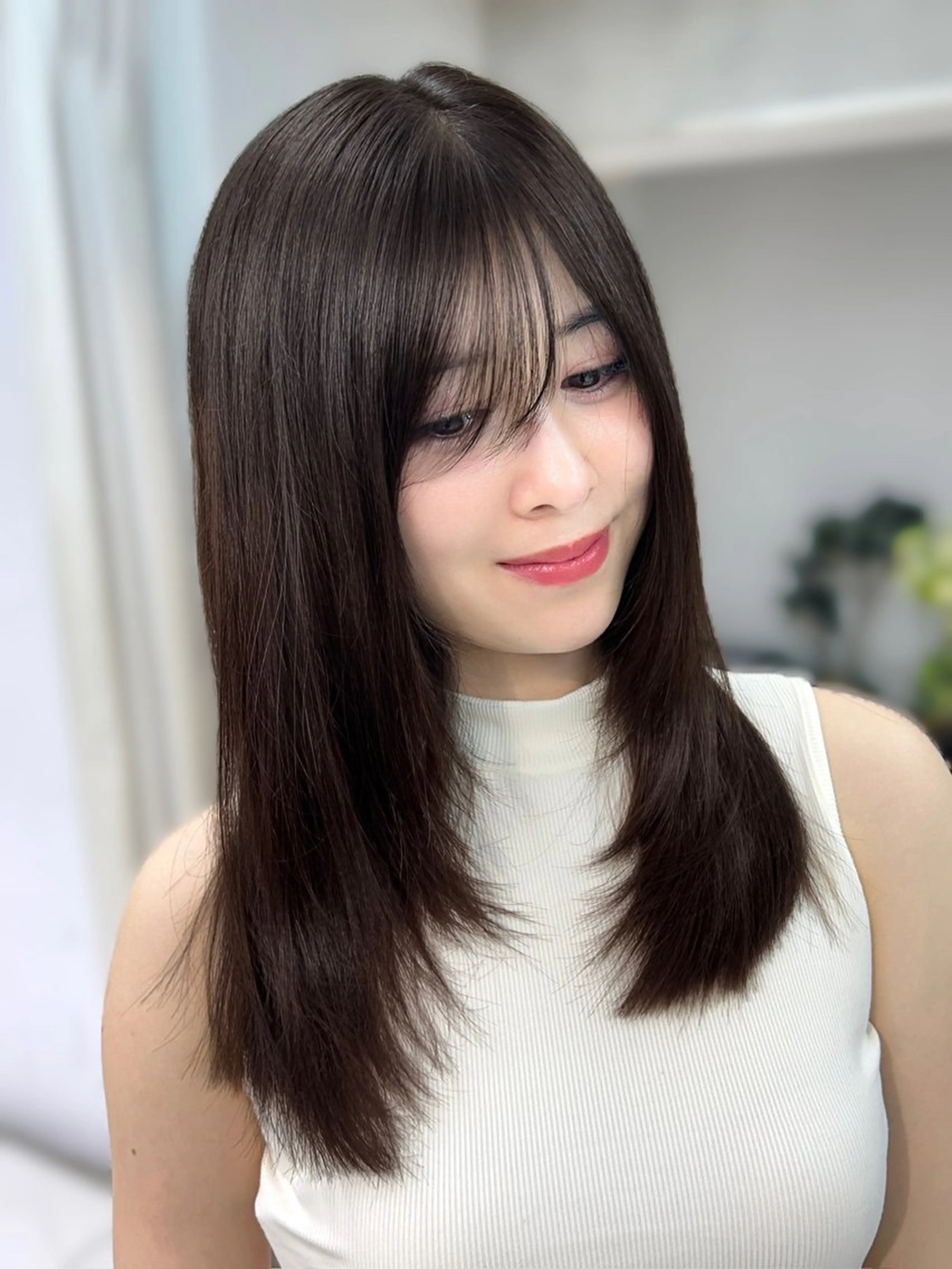 セミロング くびれボブレイヤー 渋谷/kougaのヘアスタイル