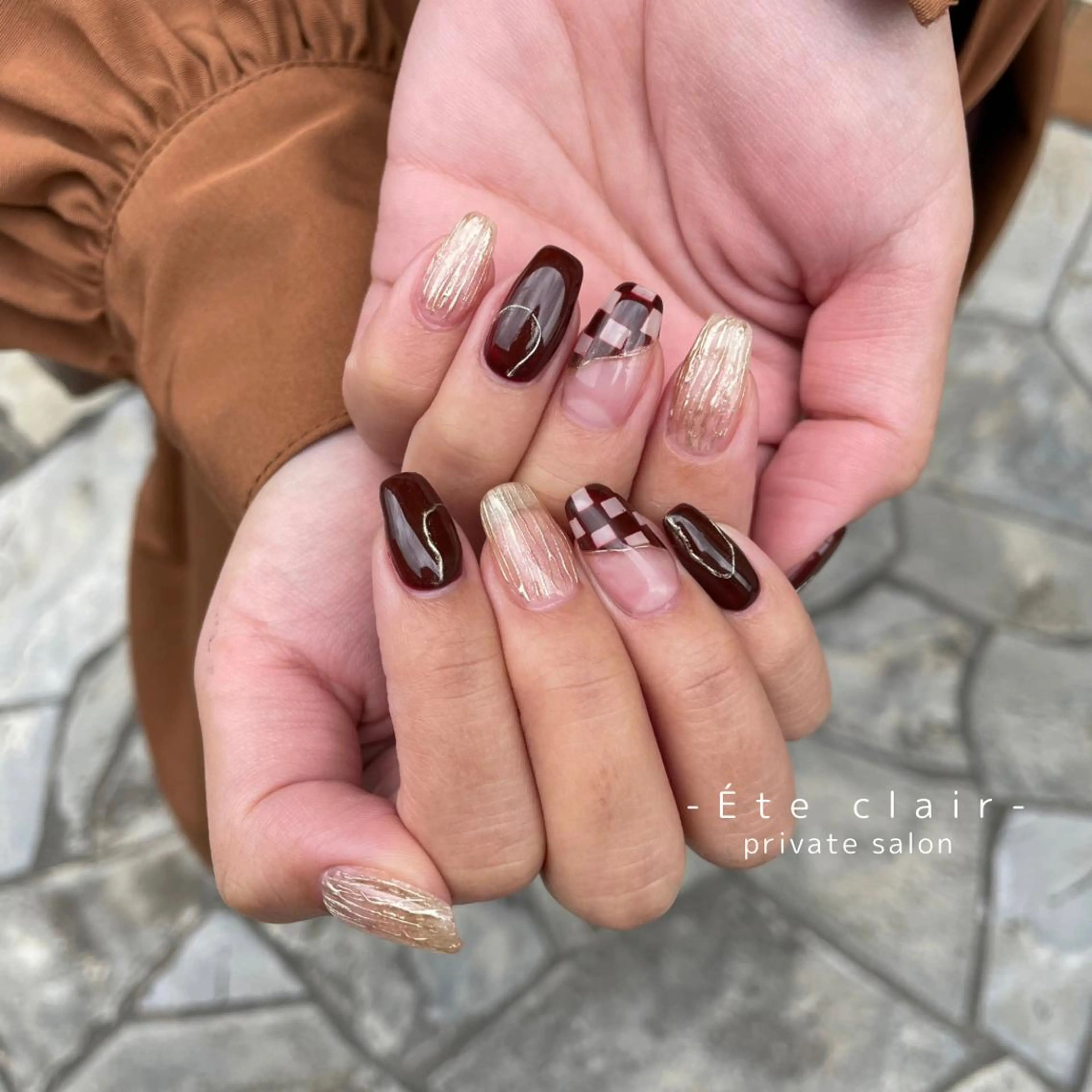 ネイル フットネイル ジェルネイル マグネットネイル 持ち込み ニュアンスネイル Ète clair エテクレールのネイルデザイン