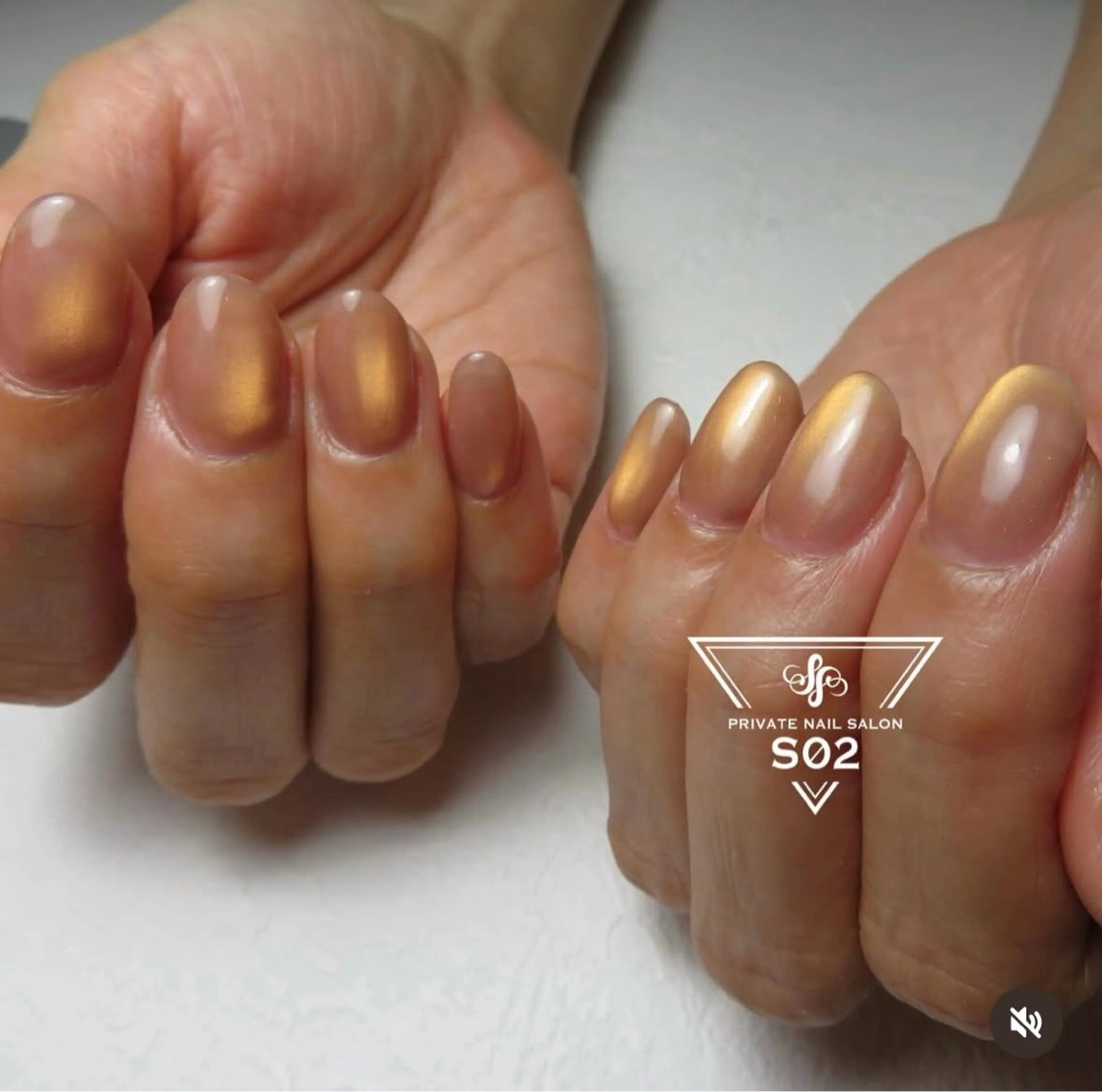 ネイル ゴールド シルバー S02 𝙲𝚑𝚒𝚎のネイルデザイン