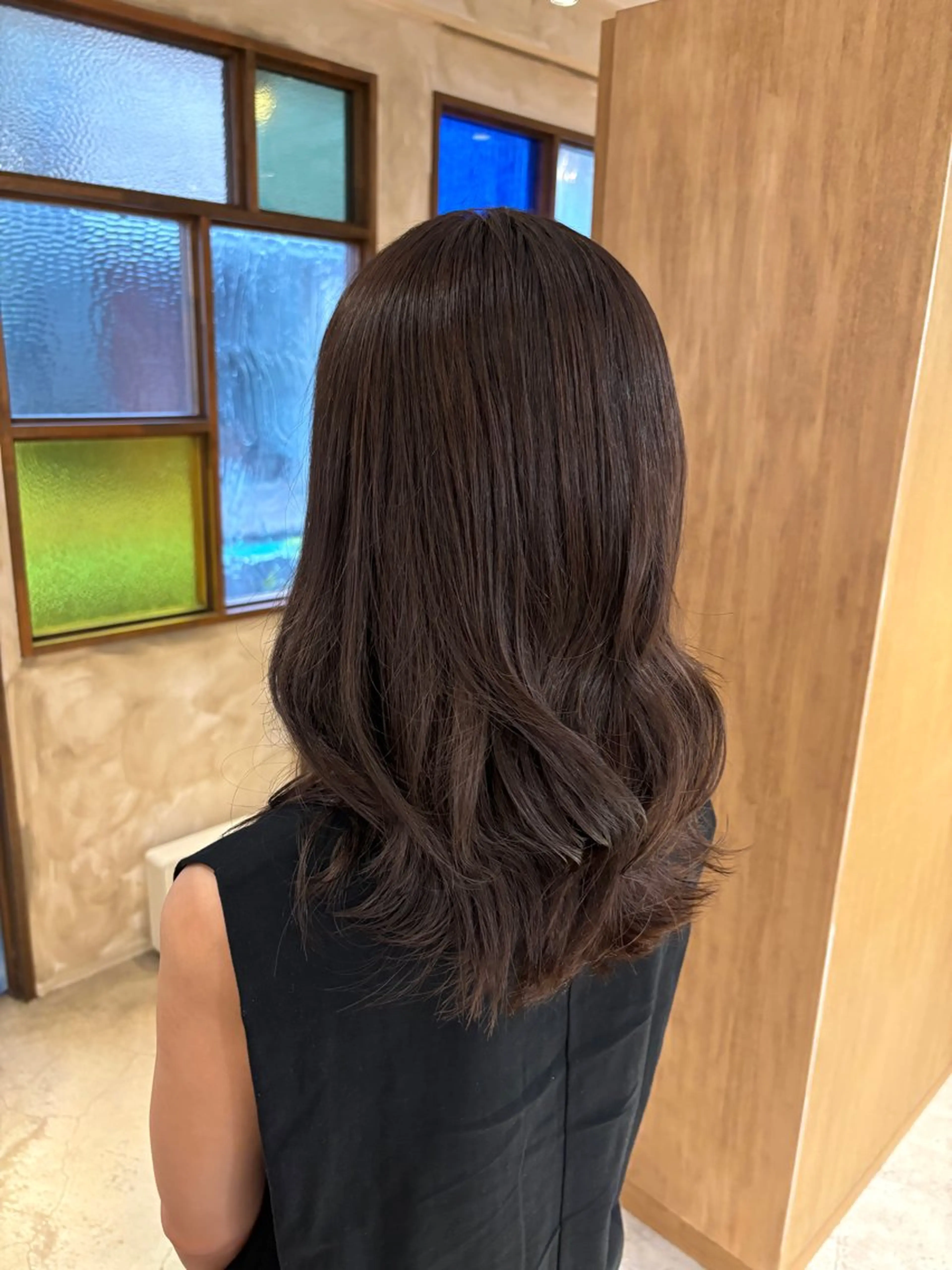 ロング カラー グレージュ ラベンダーカラー ラベンダーグレージュ ラベンダーグレー カット ヘアカラー トリートメント ツヤカラー🫧Sae ネイルモデル募集中のヘアスタイル