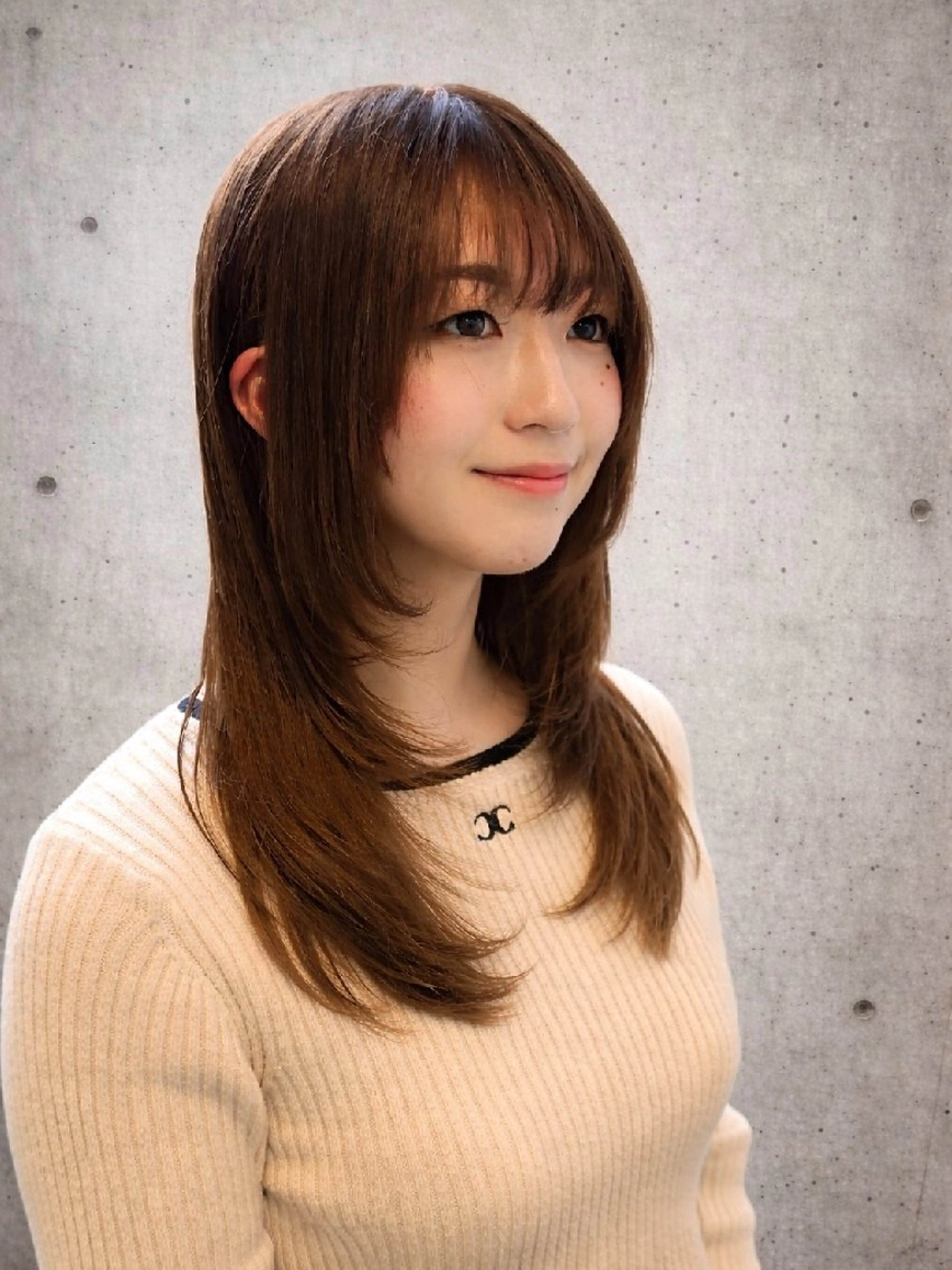 セミロング カラー セミロングレイヤー レイヤーカット カット ヘアカラー トリートメント terra✂️川嶋 大輔のヘアスタイル