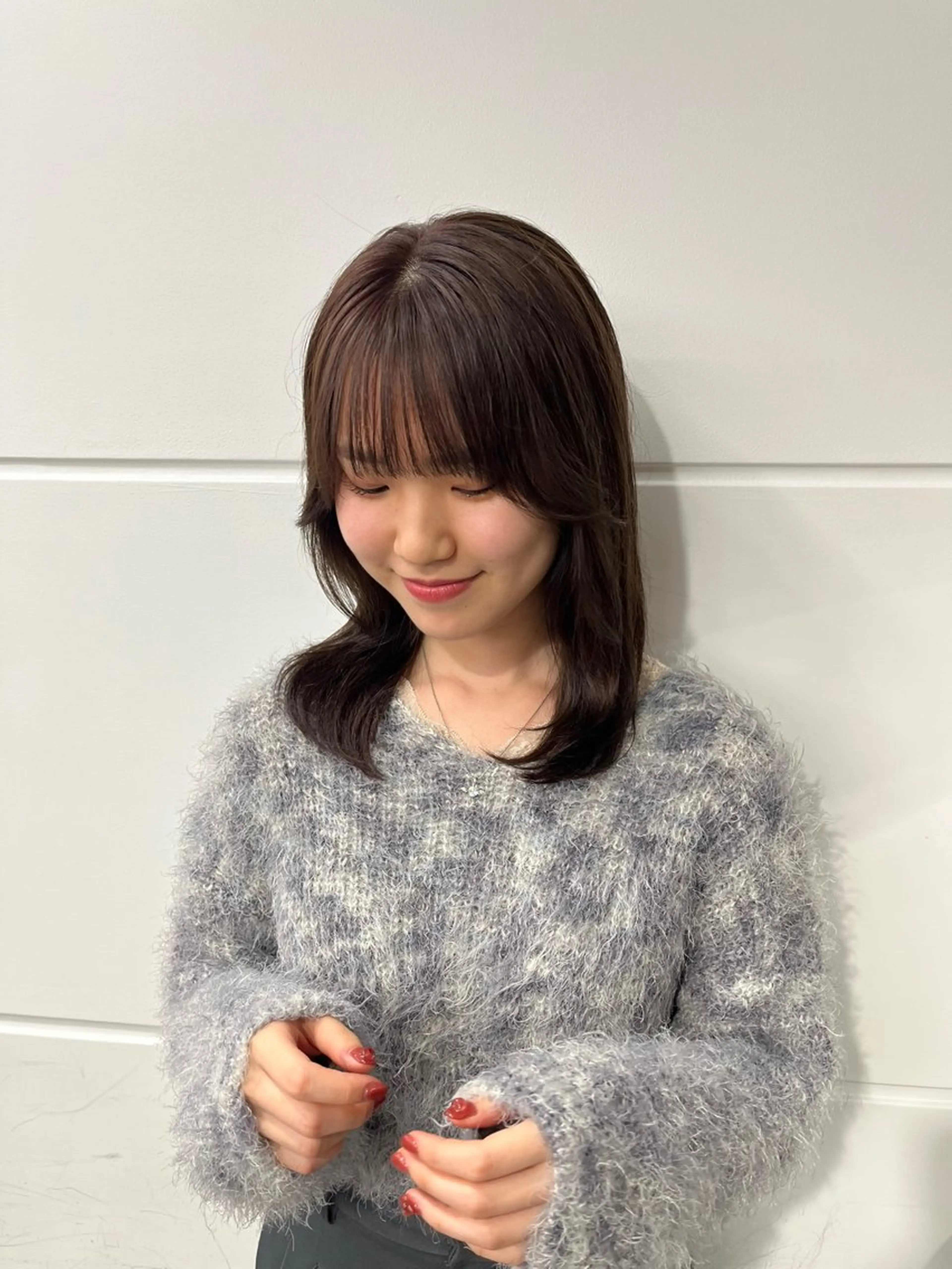 ミディアム カラー グレージュ ヘアカラー 縮毛矯正/ハイトーン /パーマ/せき🧸のヘアスタイル