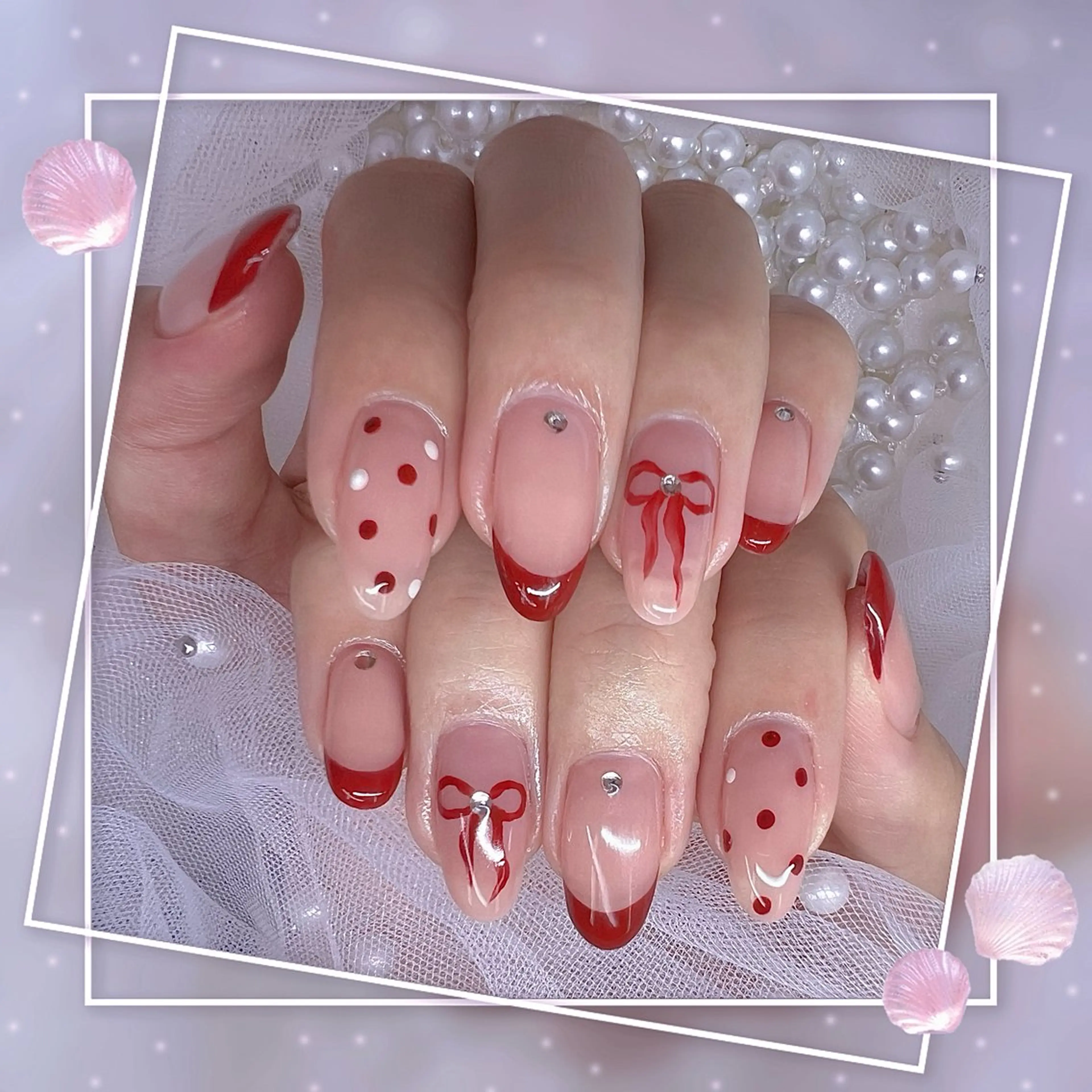 ネイル チークネイル フレンチネイル グラデーション マグネットネイル マグネットフレンチ ハンドネイル Chill Nailsalonのネイルデザイン