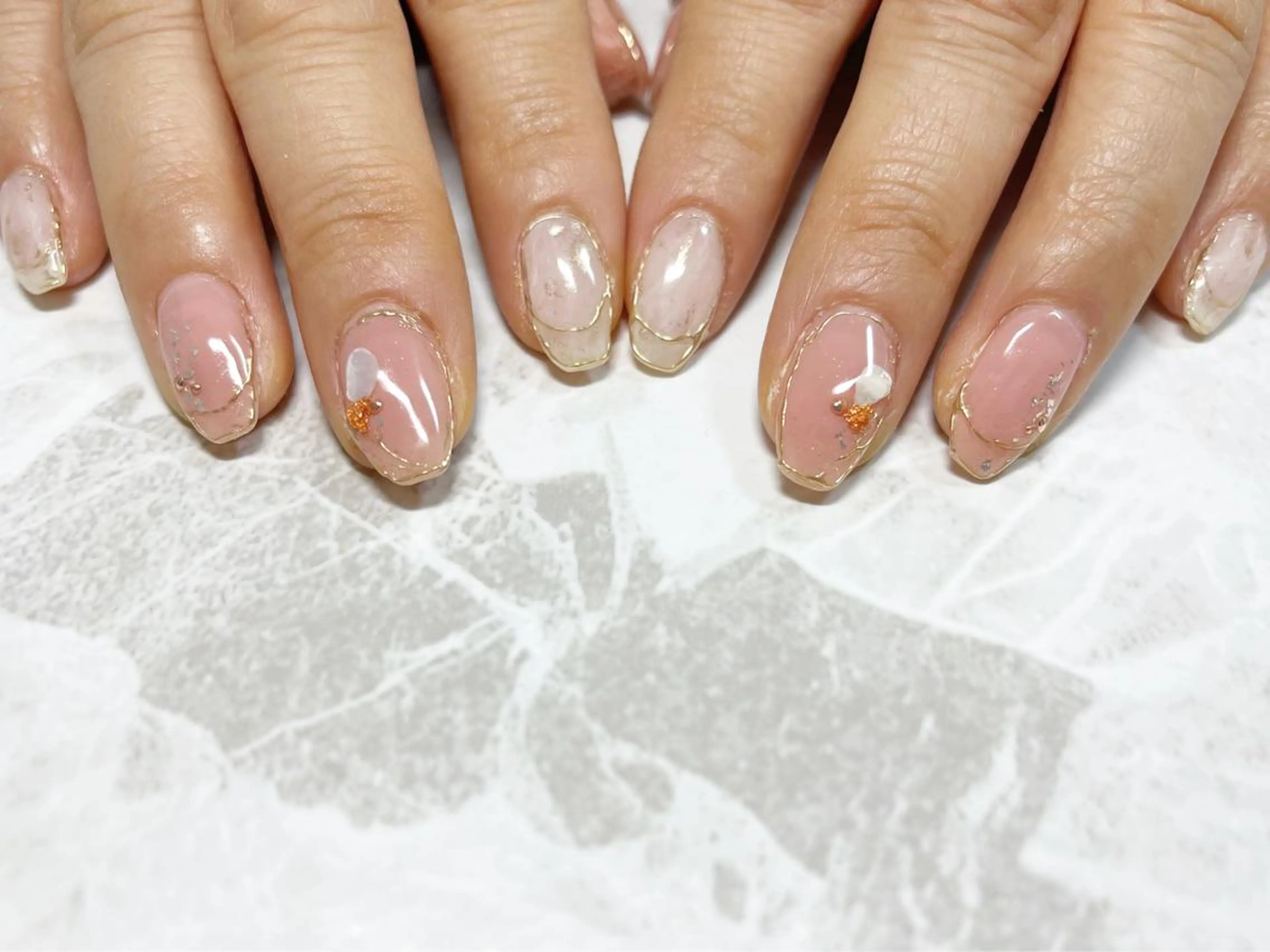 ネイル フットネイル フレンチネイル ミラーネイル ニュアンスネイル シンプルネイル ネイル フフラ所属・nail fufla ♡yamane♡のネイルデザイン