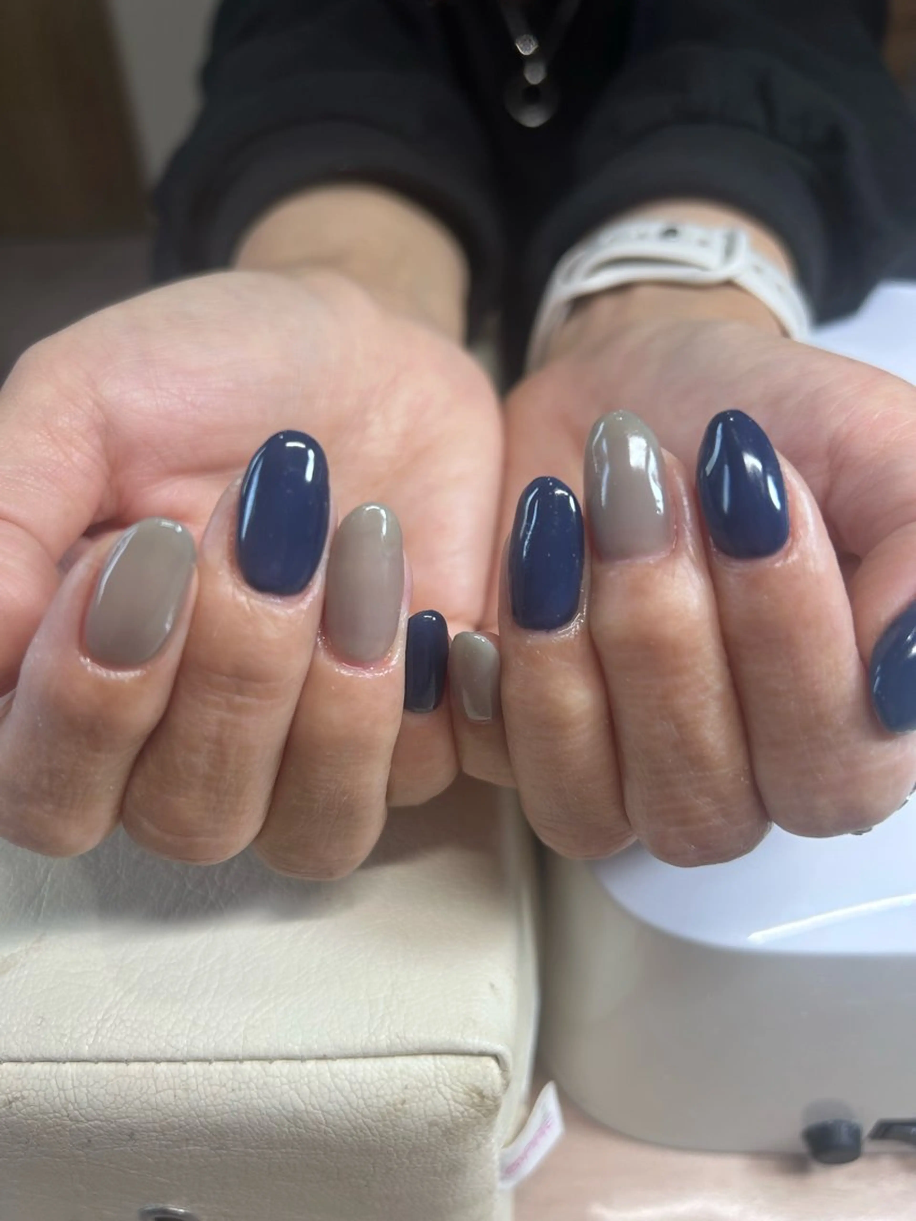 ネイル ネイビー ハンドネイル la grace ネイルサロンのネイルデザイン