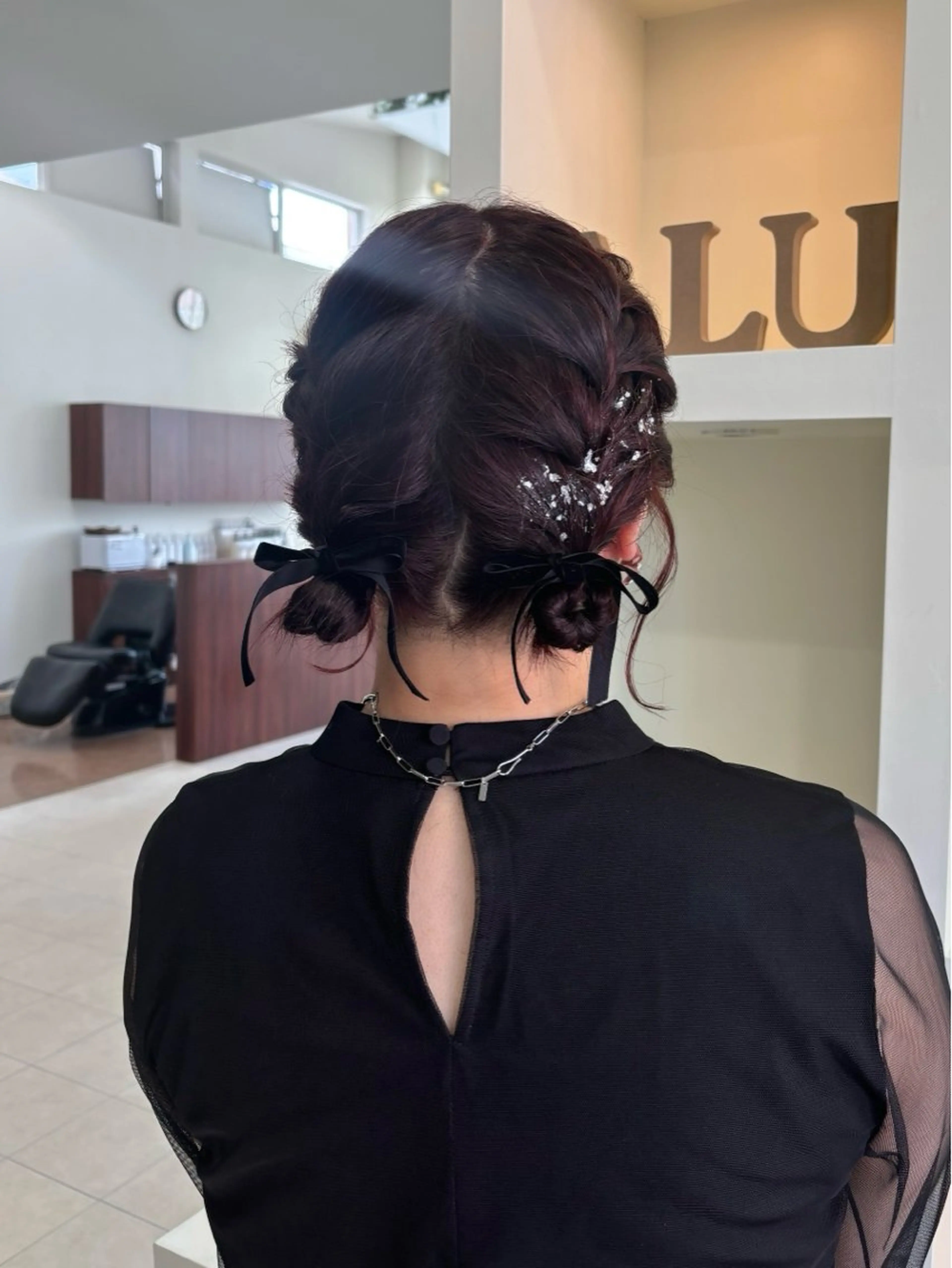 ミディアム alu yuinaのヘアスタイル
