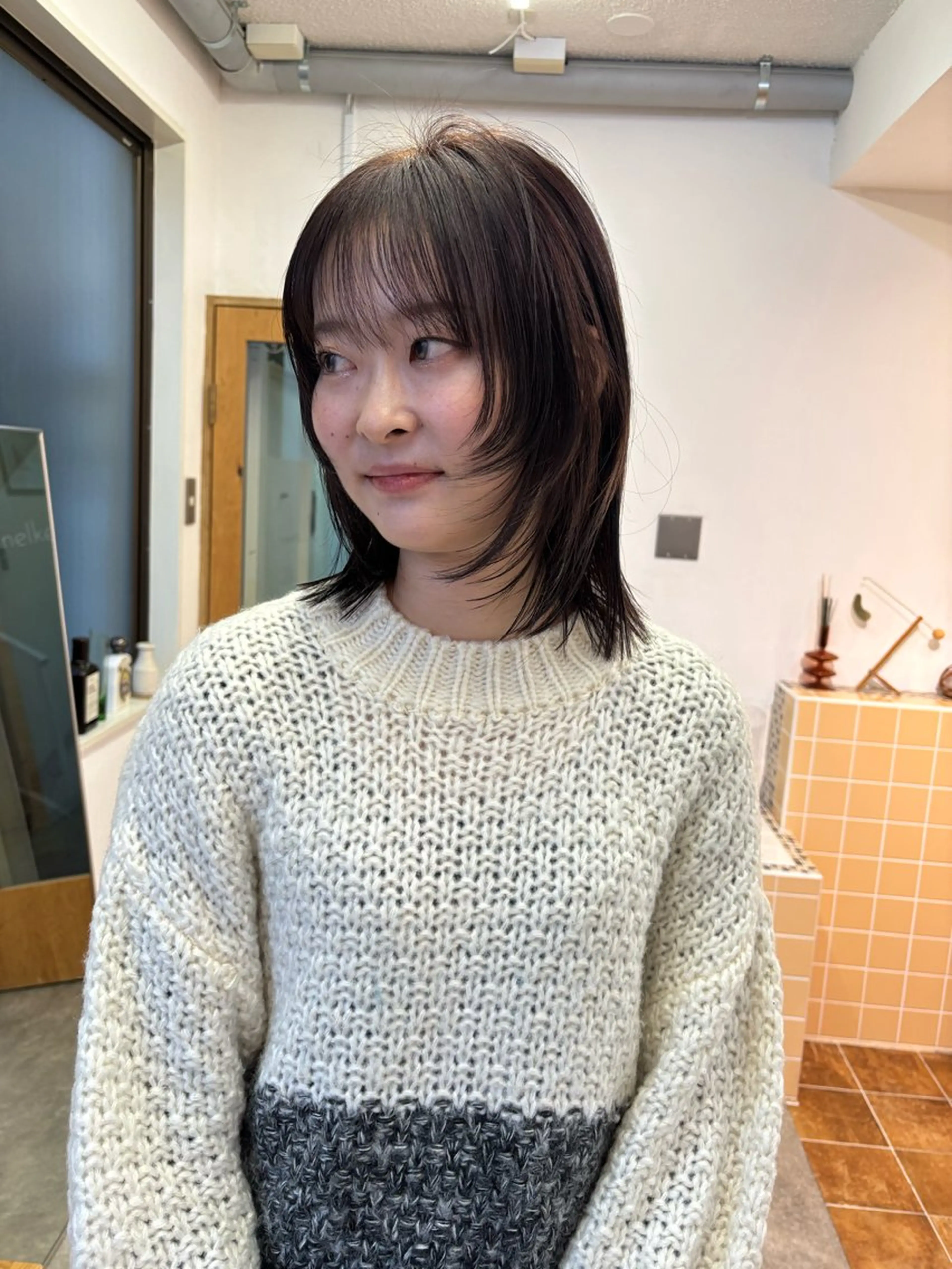 ミディアム カラー カット ヘアカラー sakura🌸 レイヤー/韓国ヘアのヘアスタイル