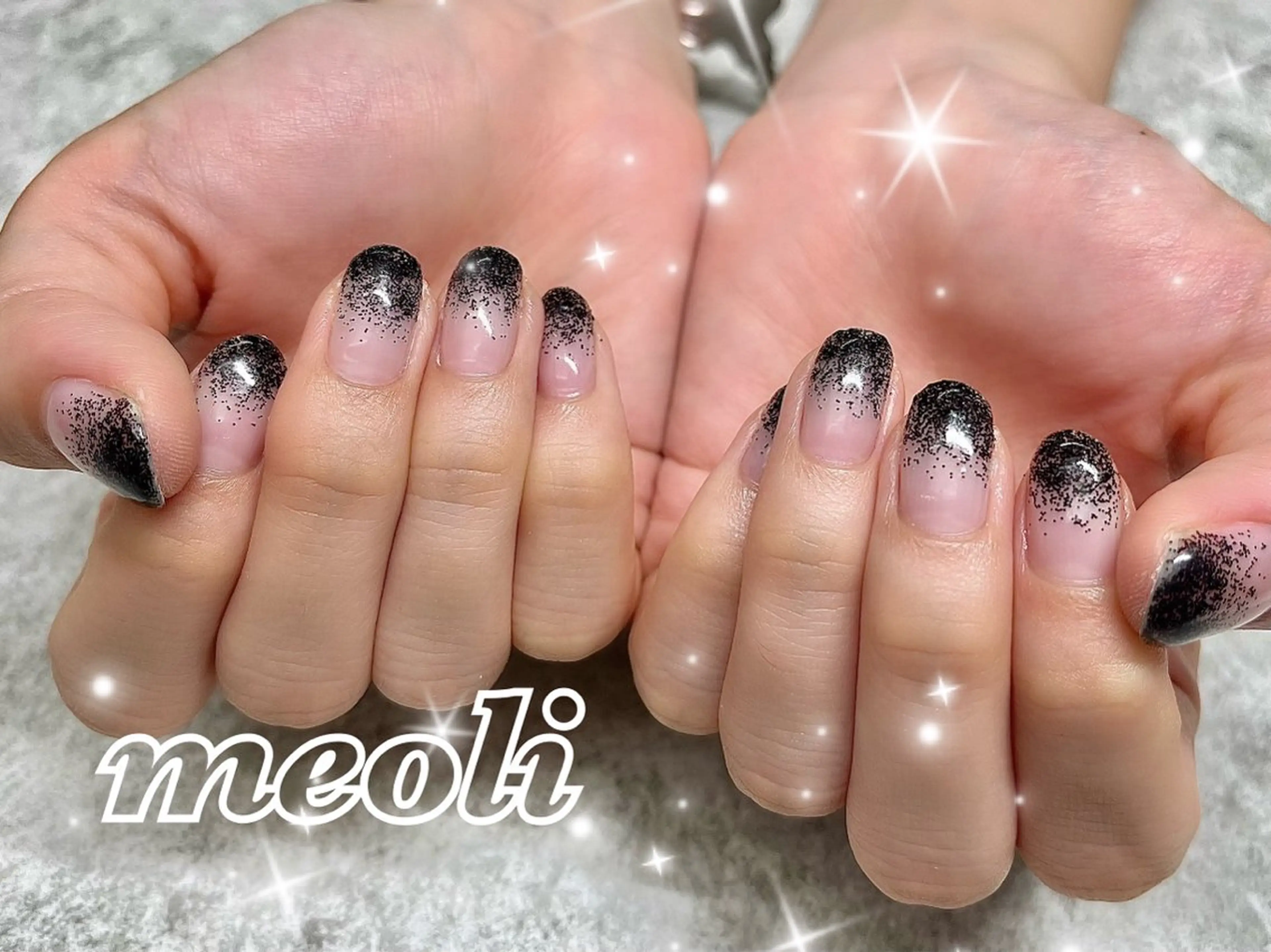 ネイル グラデーション ラメ(グリッター) ラメグラデーション ハンドネイル nail salon meoli　アヤのネイルデザイン