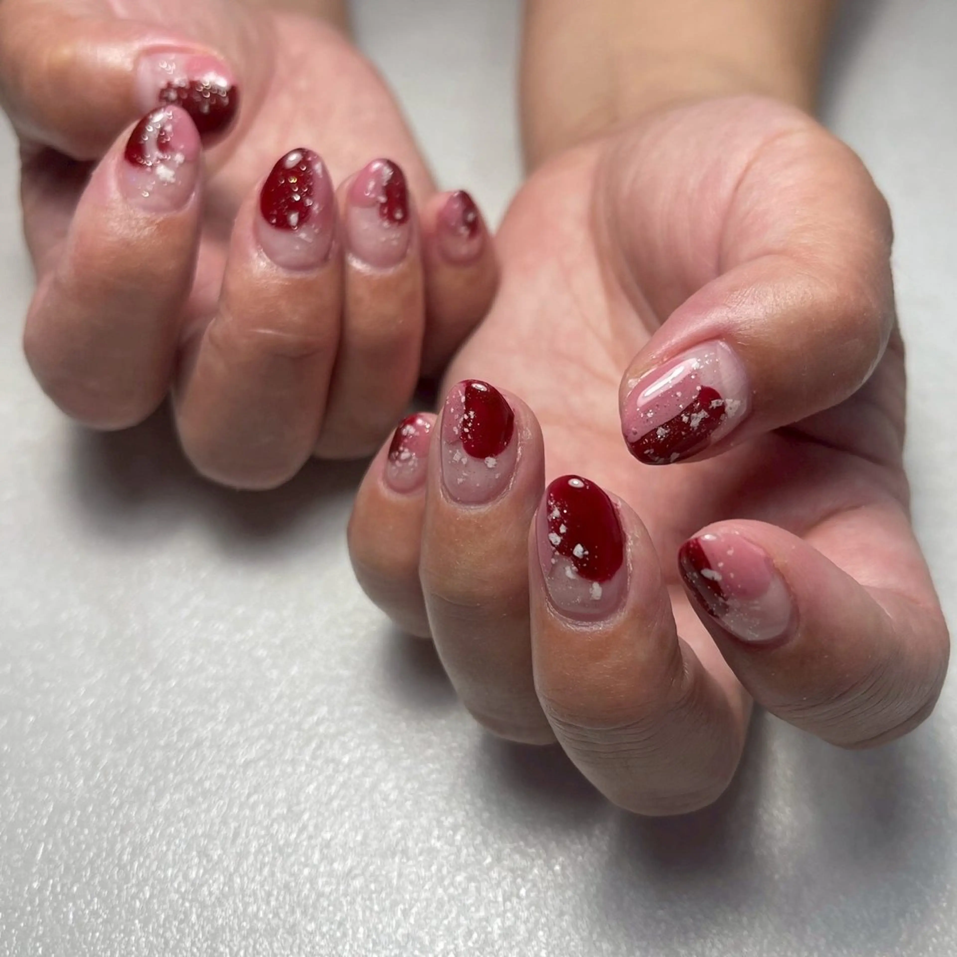 オフ込み💚無限にデザインがある♪塗りかけネイル💅の写真