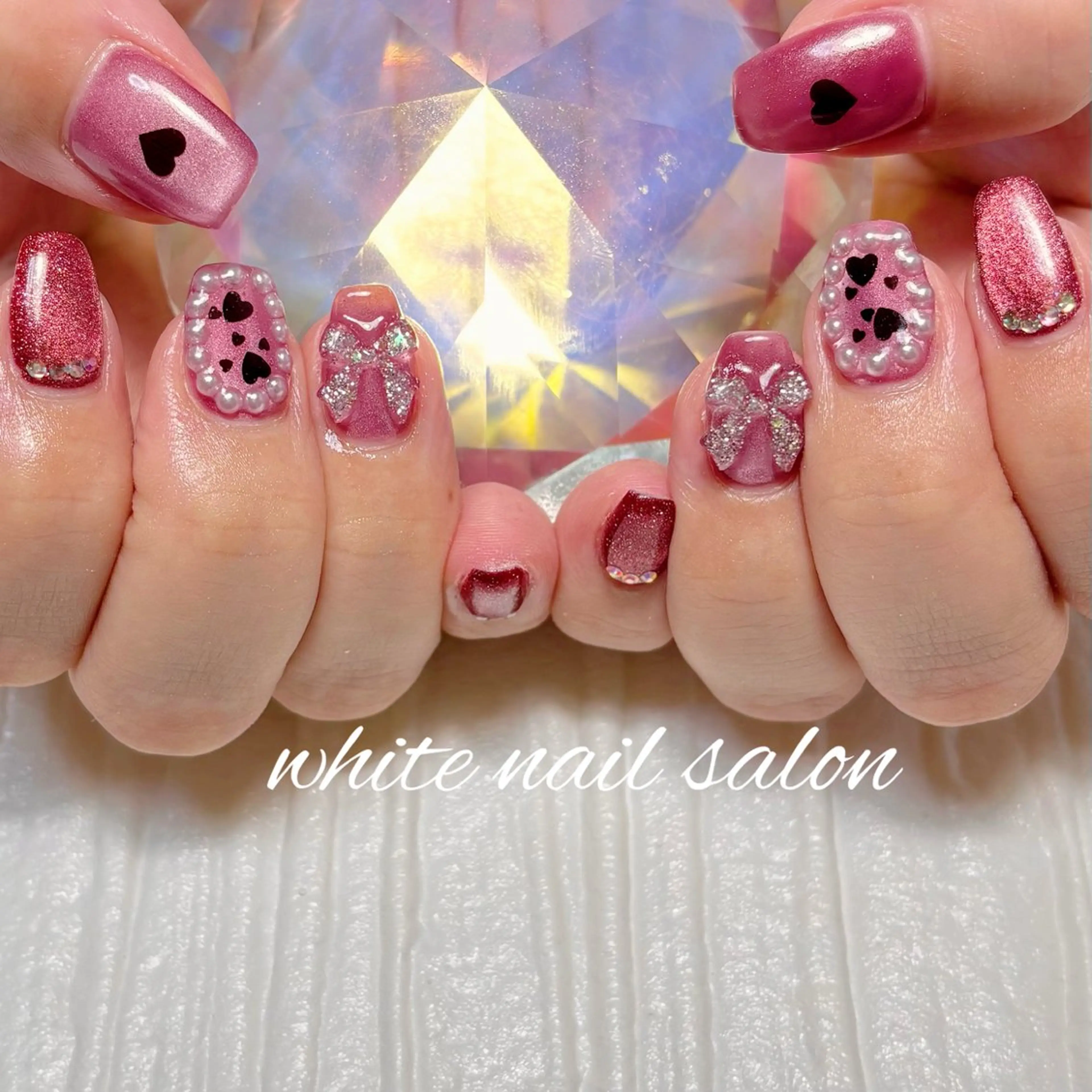 ネイル フットネイル ラメ(グリッター) ハンドネイル white nail salonのネイルデザイン