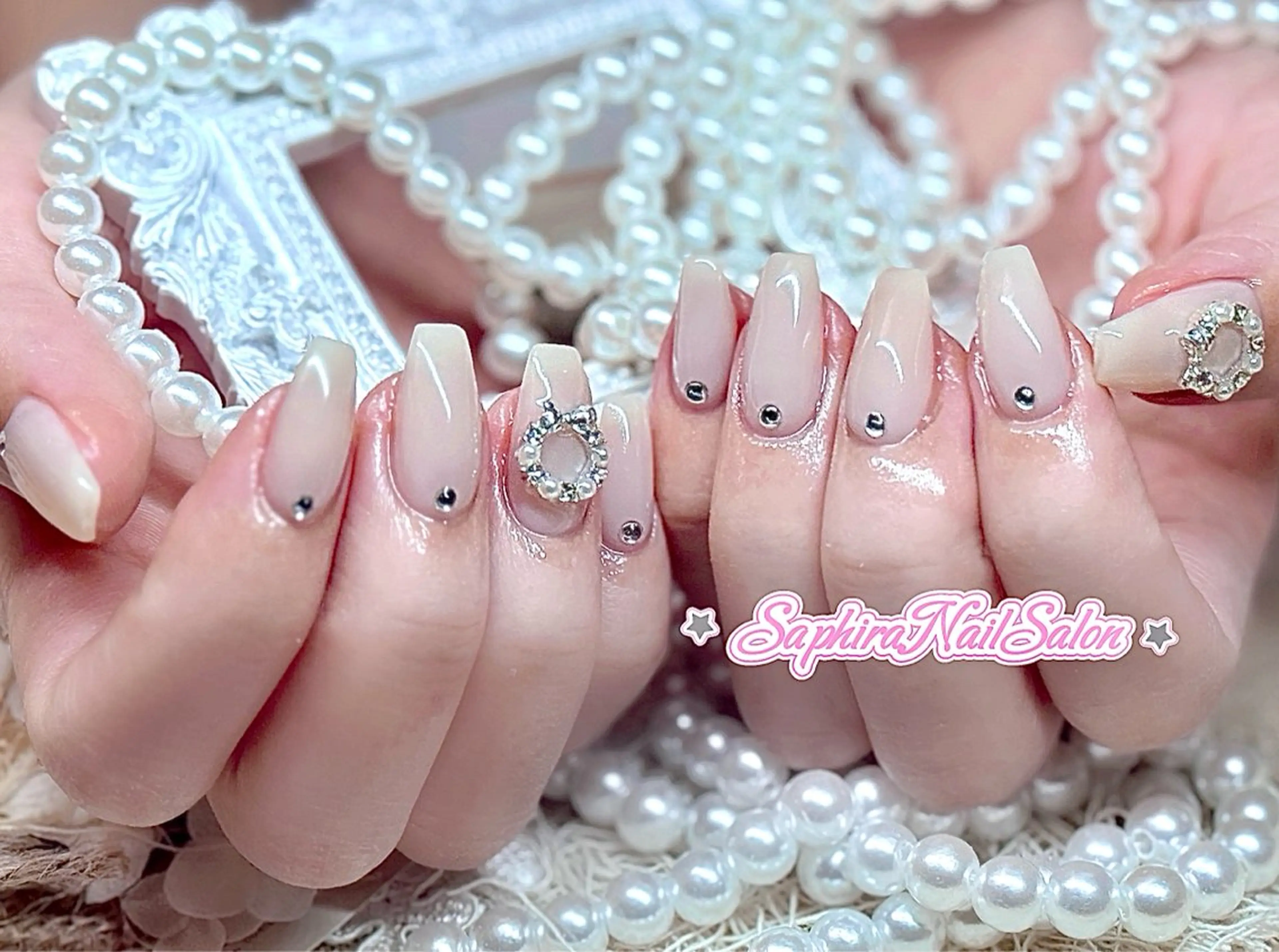 カラー ハンドネイル Saphiraネイル サロン錦糸町のネイルデザイン