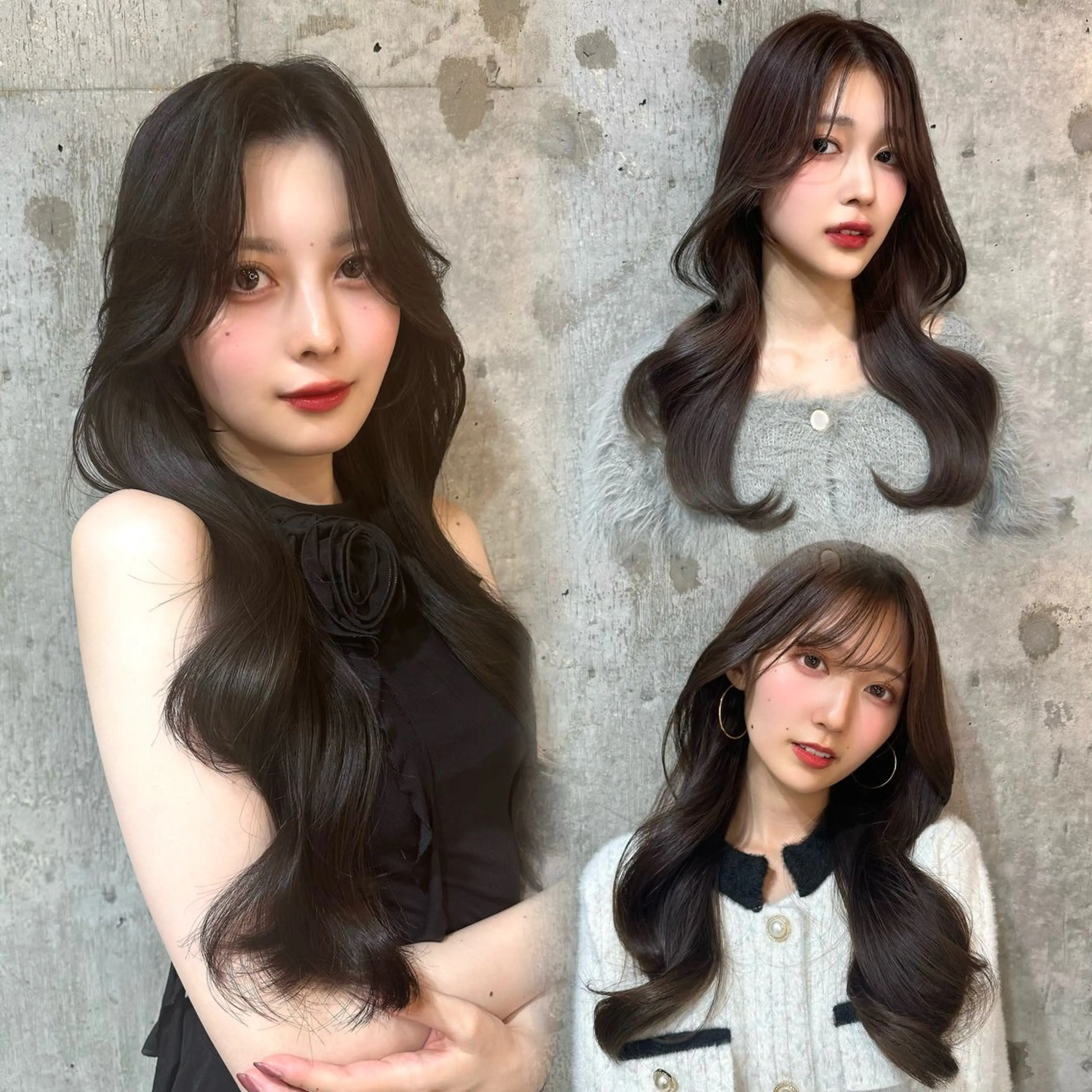 セミロング カラー 透明感カラー 髪質改善 レイヤーカット カット ヘアカラー トリートメント ヘアセット 新宿/韓国レイヤー 髪質改善カラー/角所のヘアスタイル