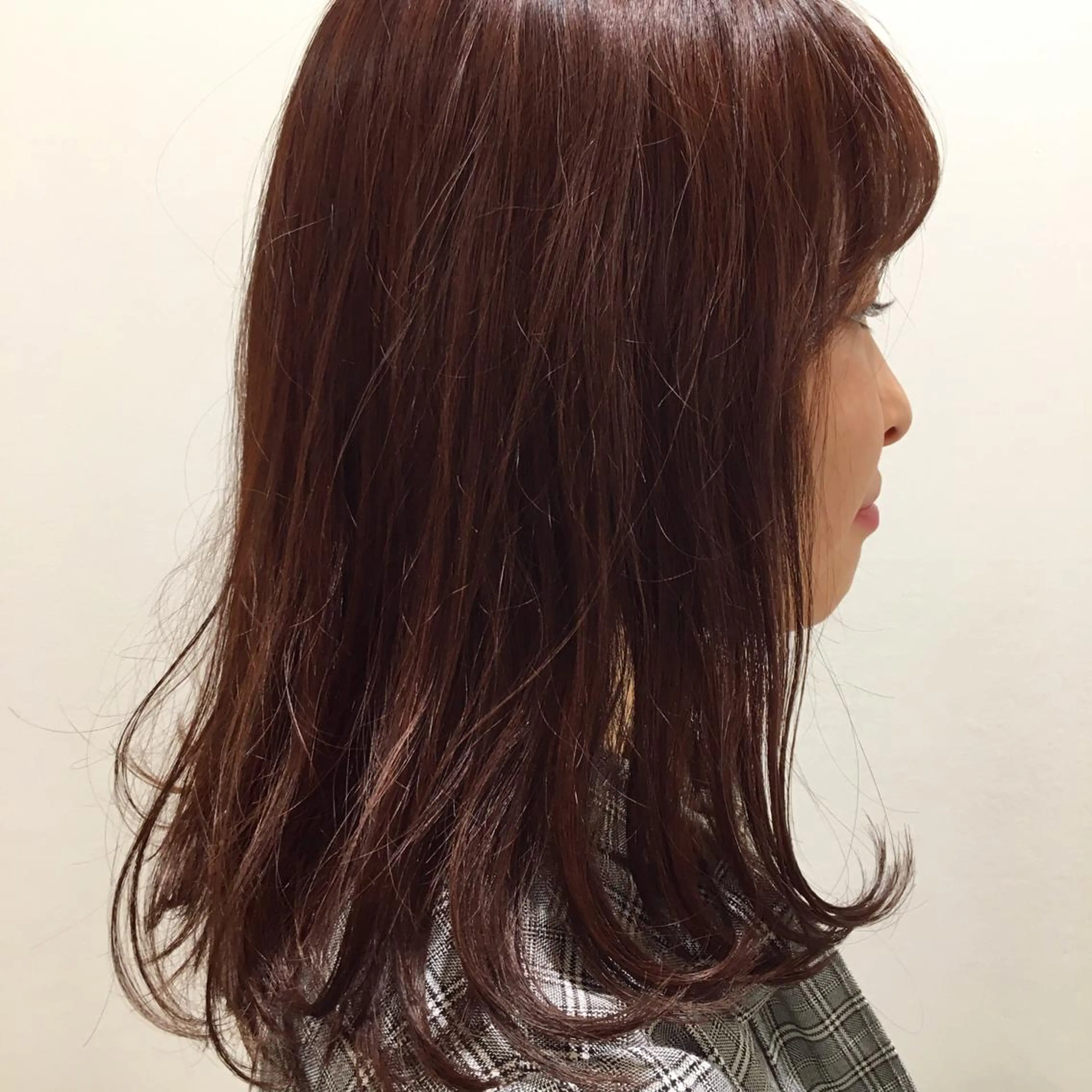 ミディアム カラー ブラウンカラー ピンクカラー ピンクブラウン fuchigami suzunoのヘアスタイル