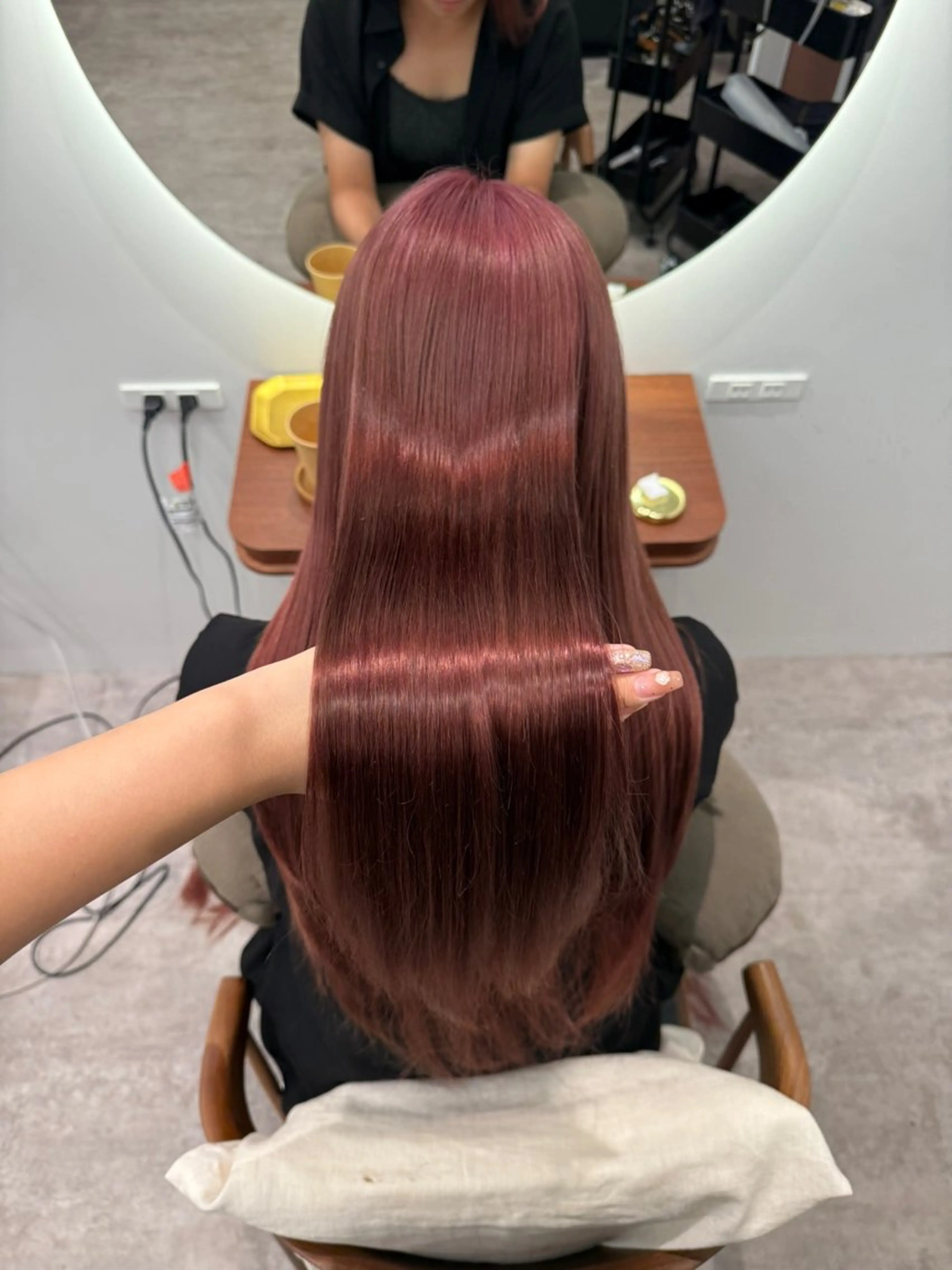 ロング 韓国風カラー 顔周りカット 髪質改善 韓国風ヘア 縮毛矯正 カット ヘアカラー トリートメント 🍀立川/艶髪/レイ ヤーmihiro🍀のヘアスタイル