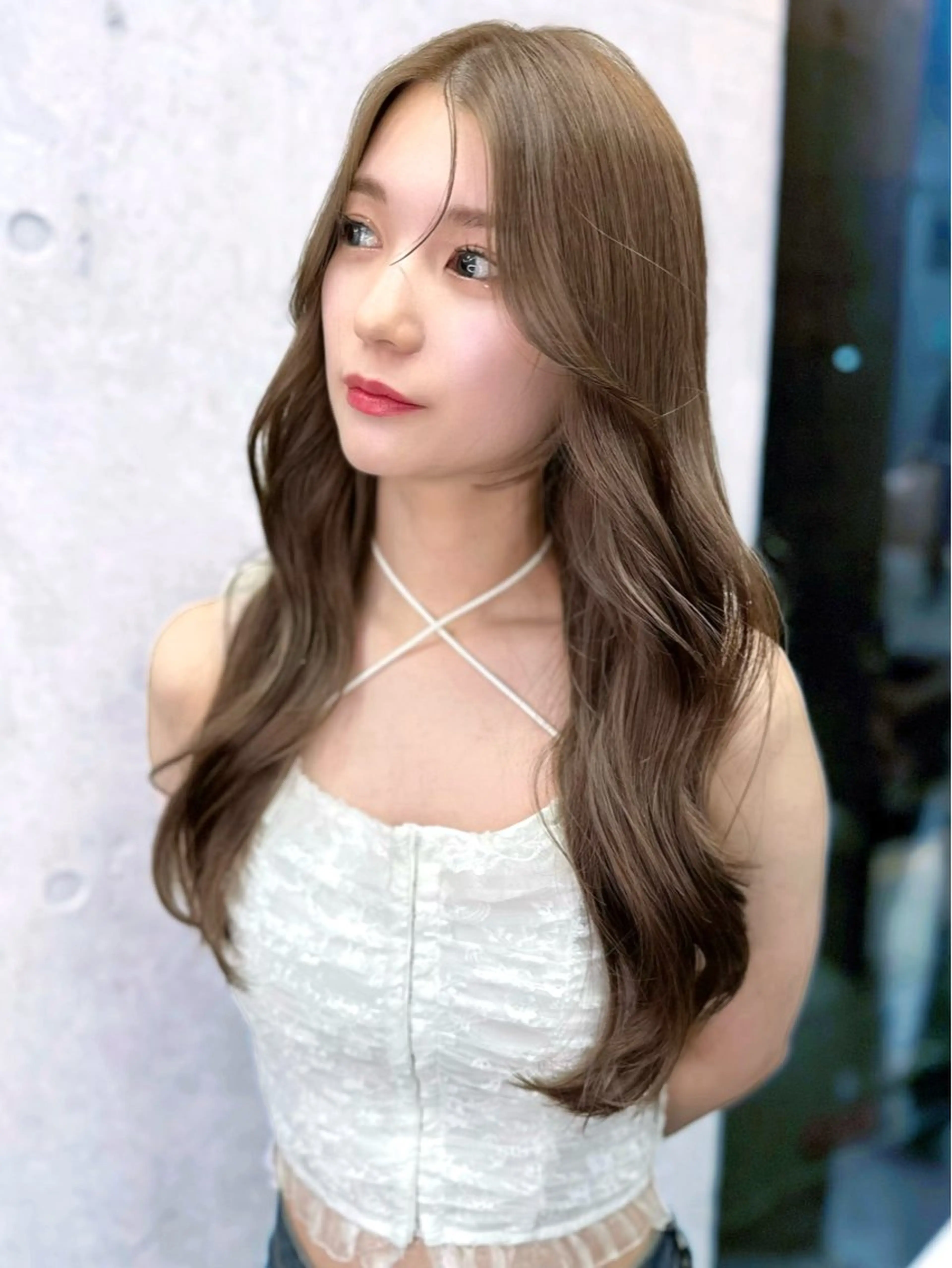 ロング カラー 髪質改善 韓国風ヘア レイヤーカット 韓国/ワンホンヘア 髪質改善/MaCoのヘアスタイル