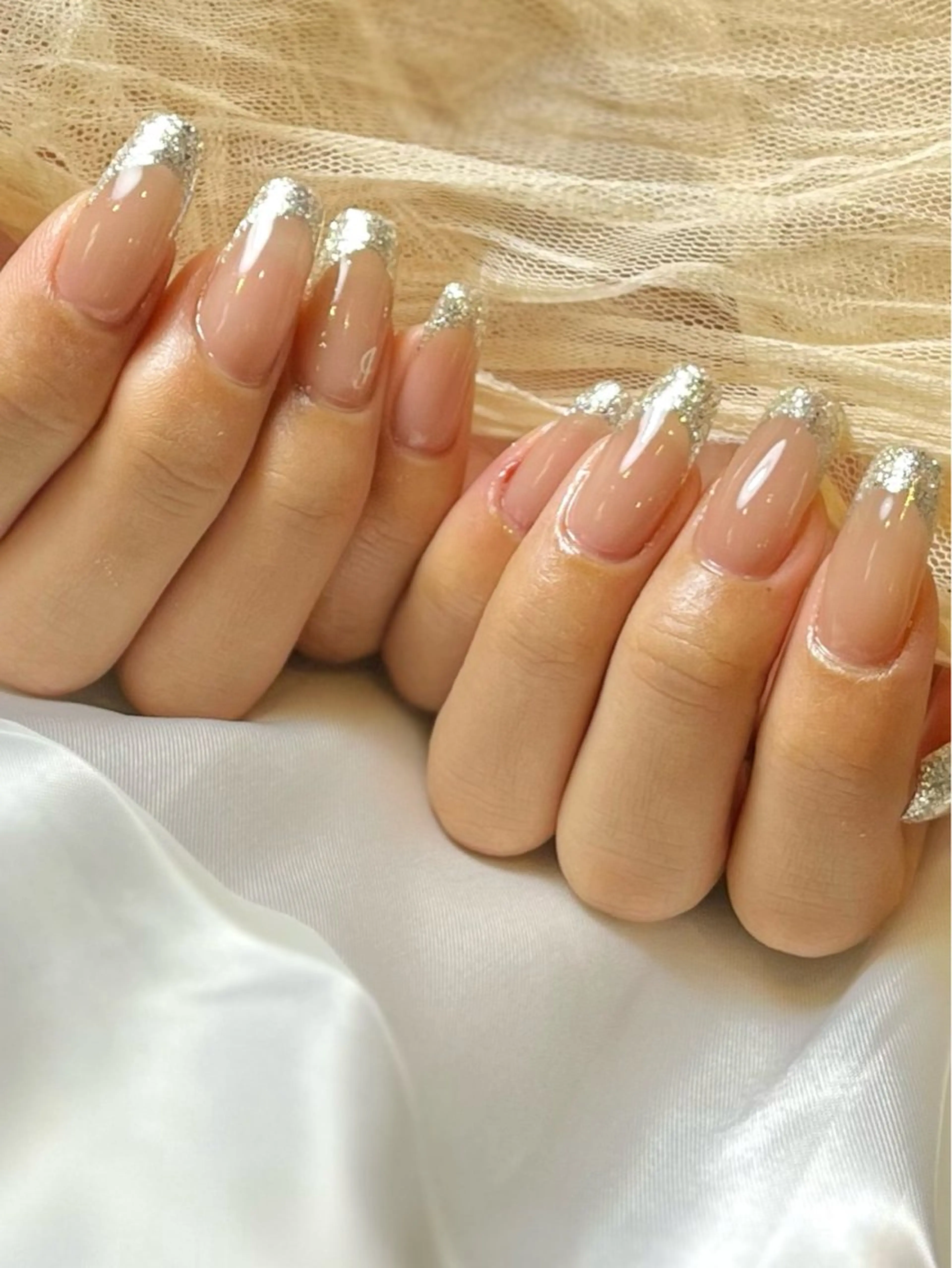 《オフ込》フレンチネイル(下地カラー+¥1,000)の写真