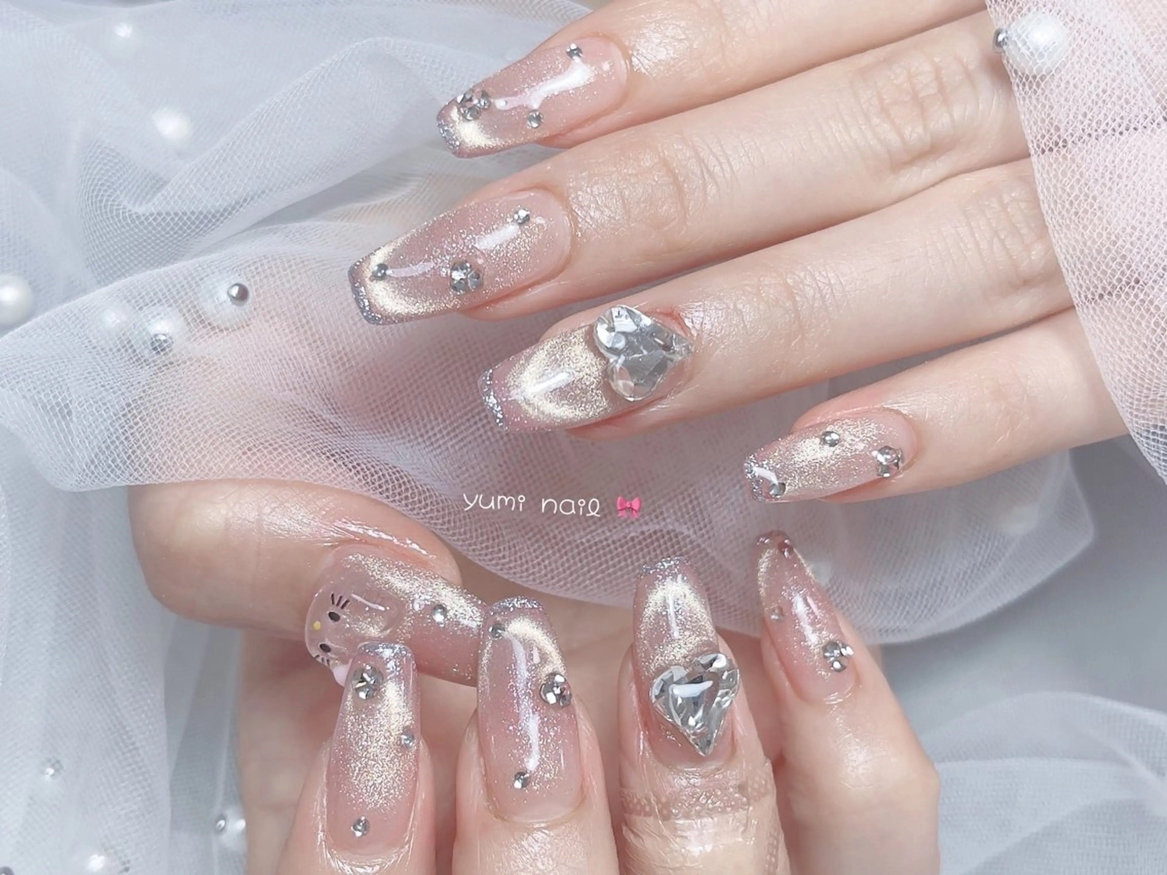 ネイル 𝐲𝐮𝐦𝐢🎀 長さ出しデザイン専門のネイルデザイン