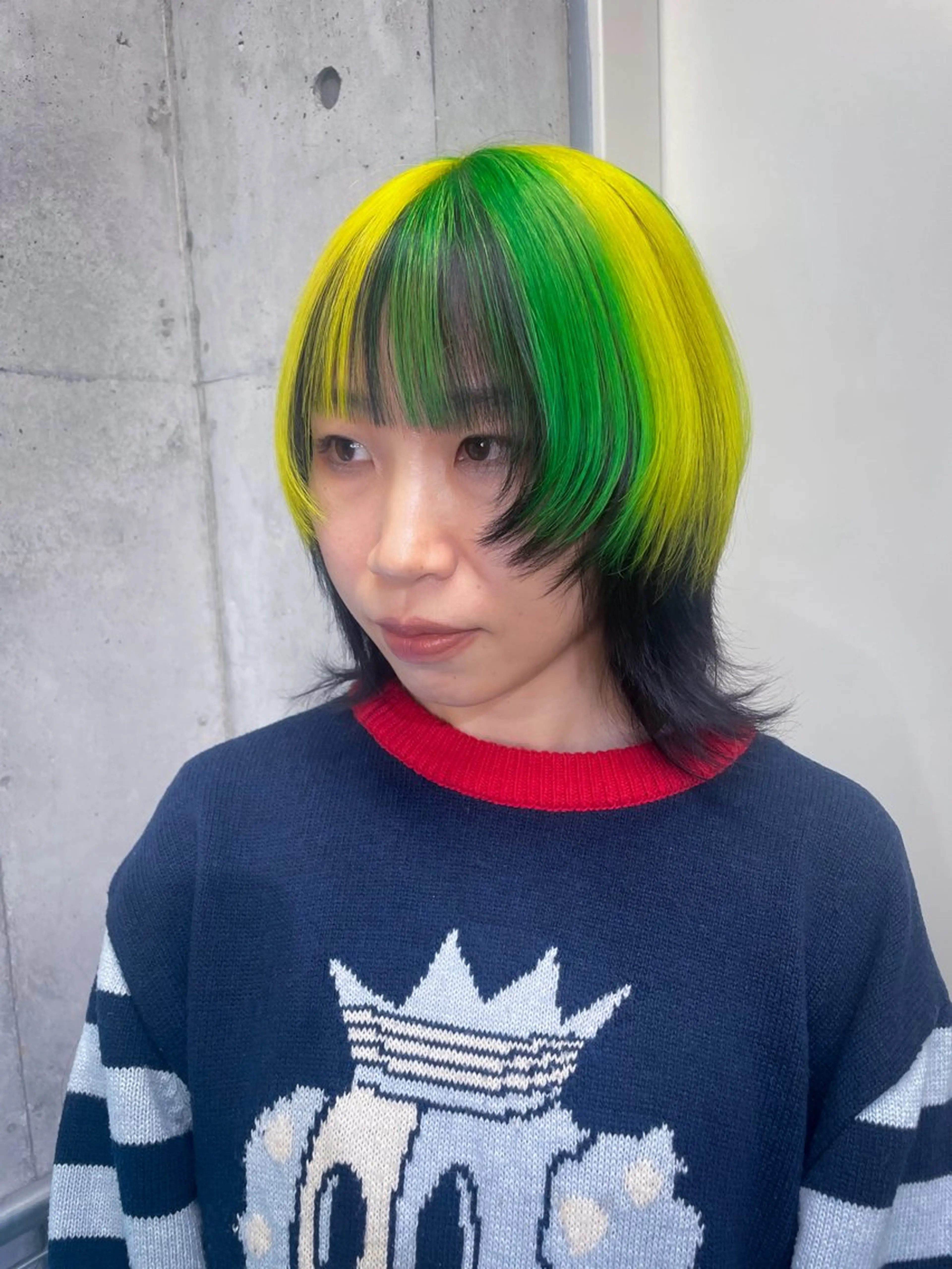 ミディアム ヘアカラー ハイトーン/ブリーチ /ウルフ⛓️MAKIのヘアスタイル