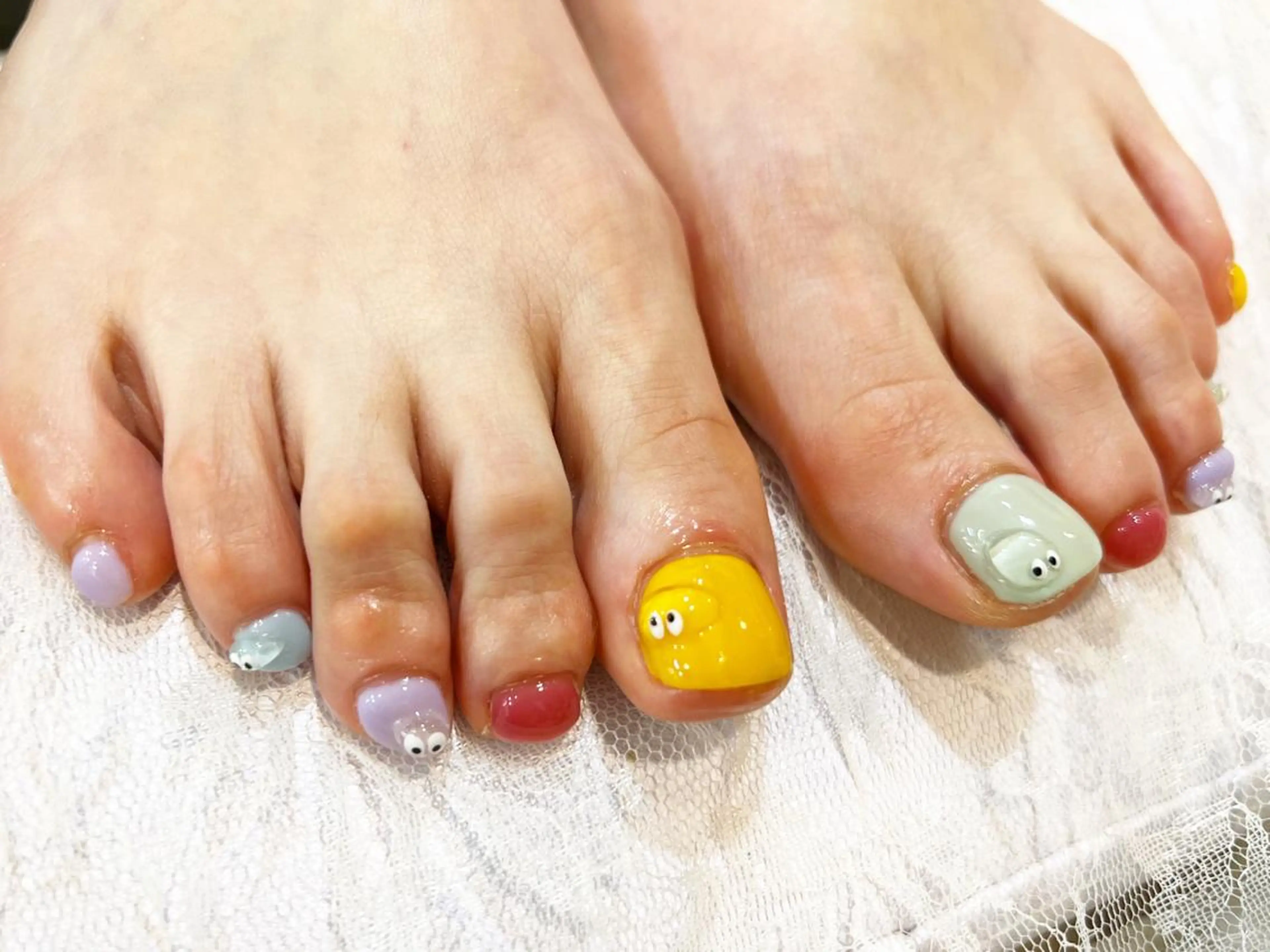 🧡全員🧡フットネイル90min Artし放題 90分以内のアートし放題🎨の写真