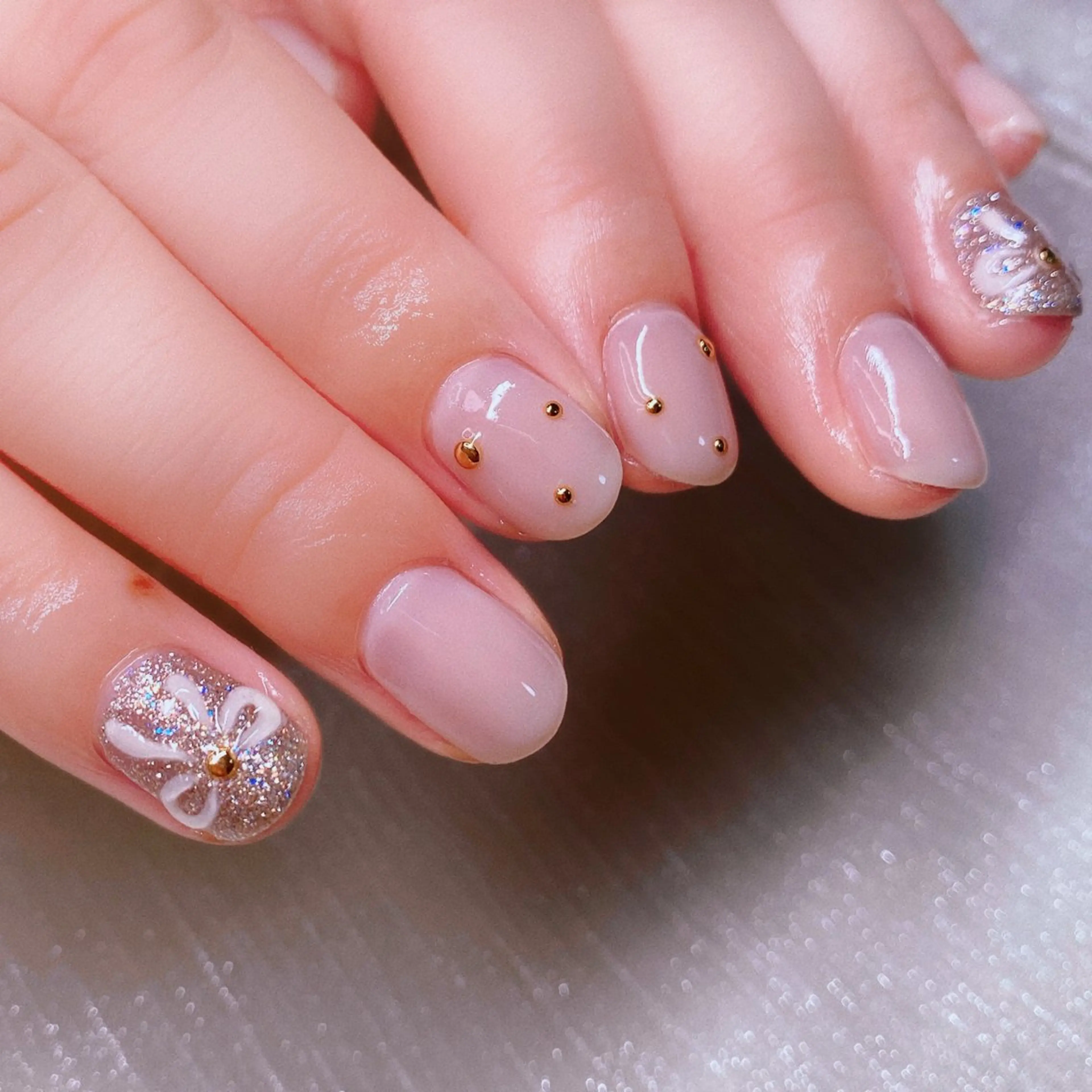 ネイル 長さ出し ハンドネイル Nailist suzuのネイルデザイン