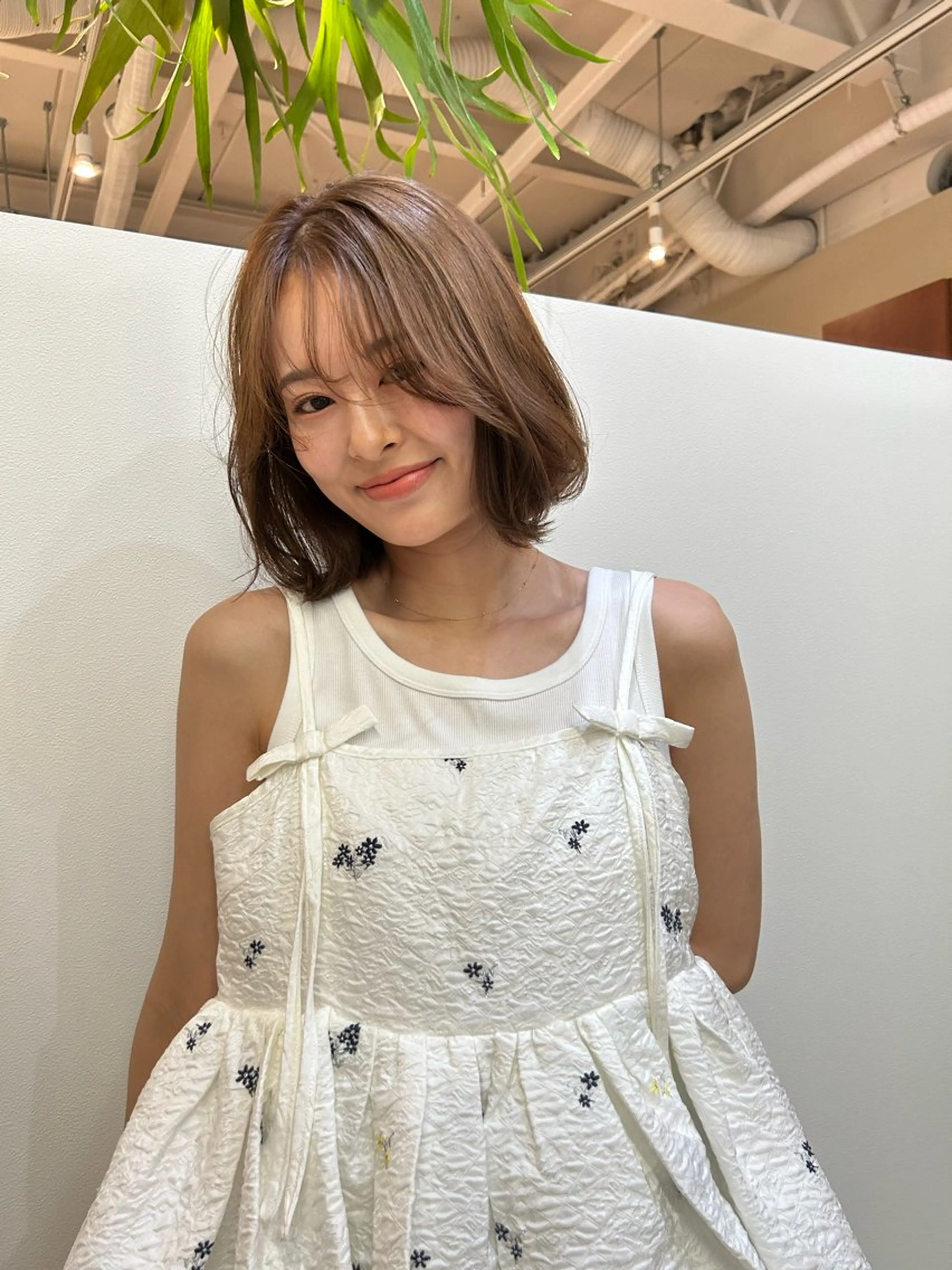 ミディアム ヘアカラー 小西 瑞穂のヘアスタイル