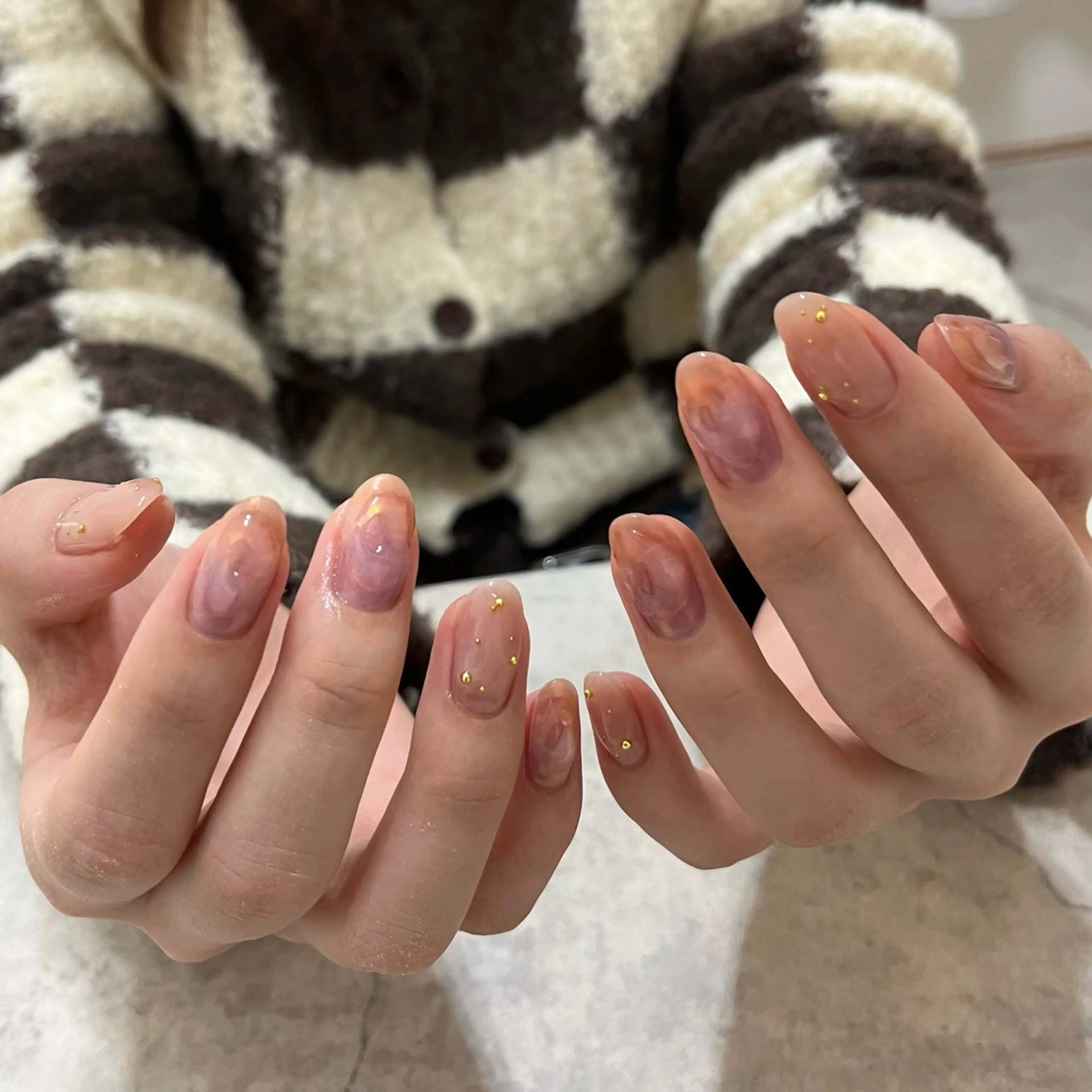 ネイル グリーン ハンドネイル vegh. nail／阿波座のネイルデザイン