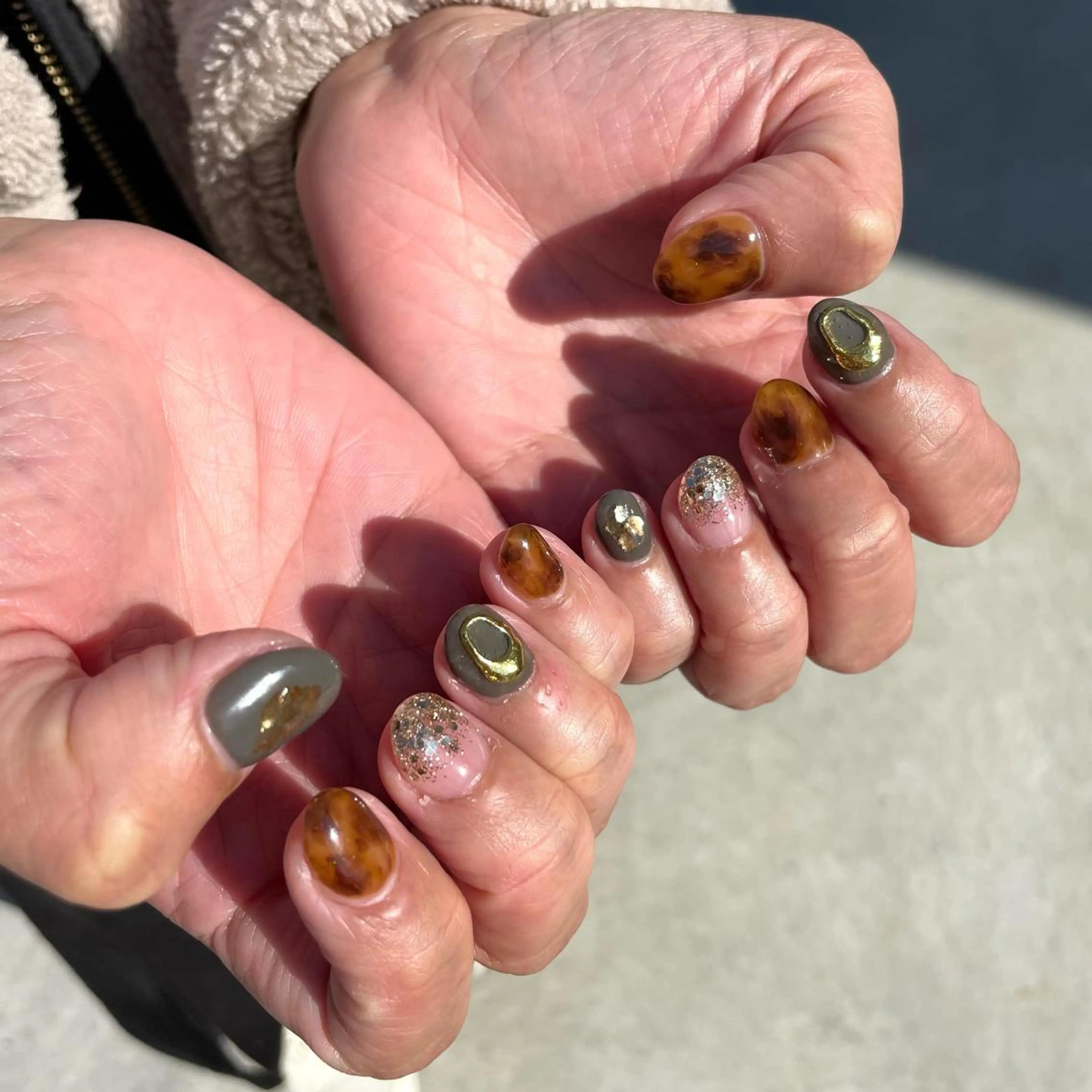 ネイル ハンドネイル Sea  nail by emaのネイルデザイン