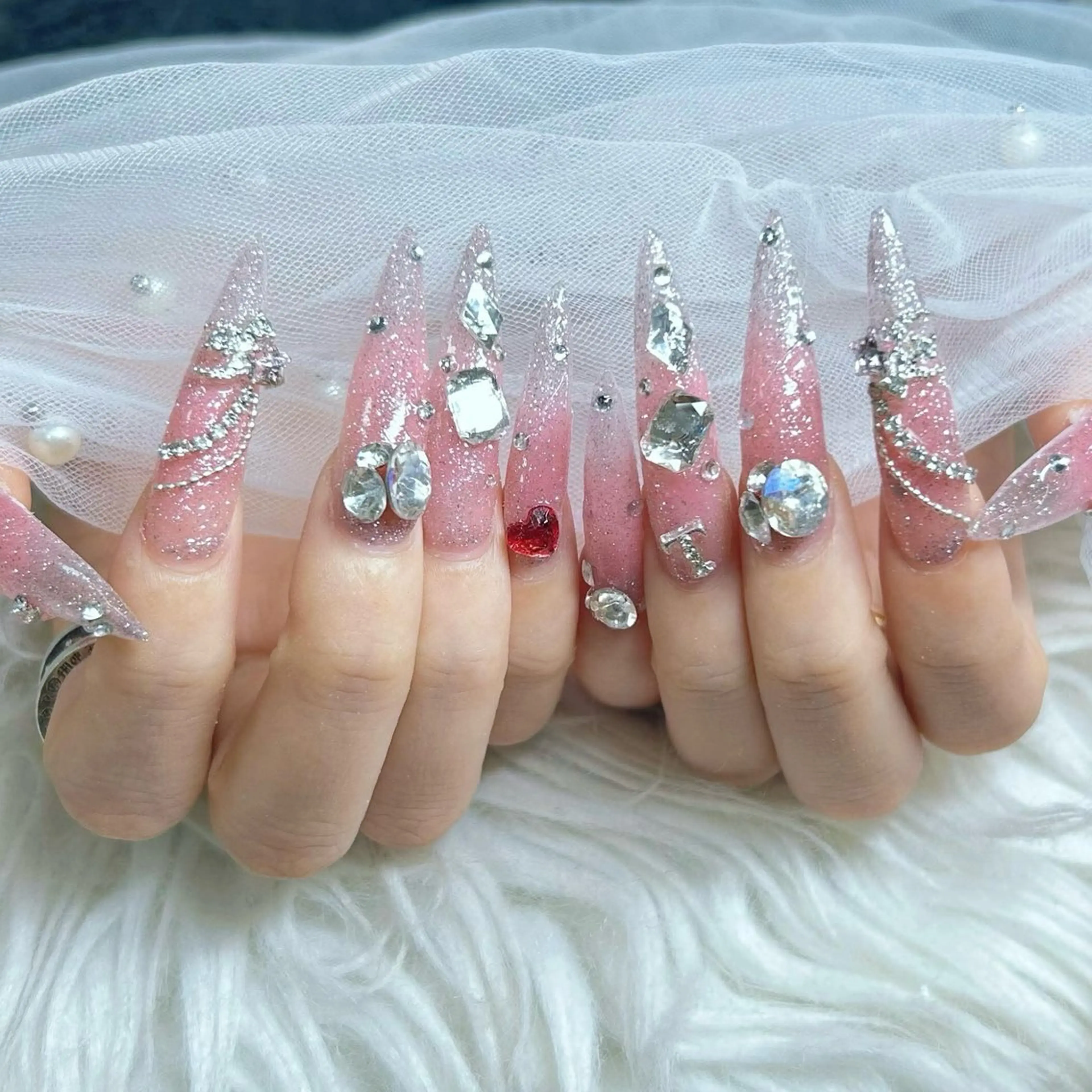 ネイル フットネイル フレンチネイル グラデーション 韓国ネイル ロングネイル ハンドネイル Hani Nail Salonのネイルデザイン