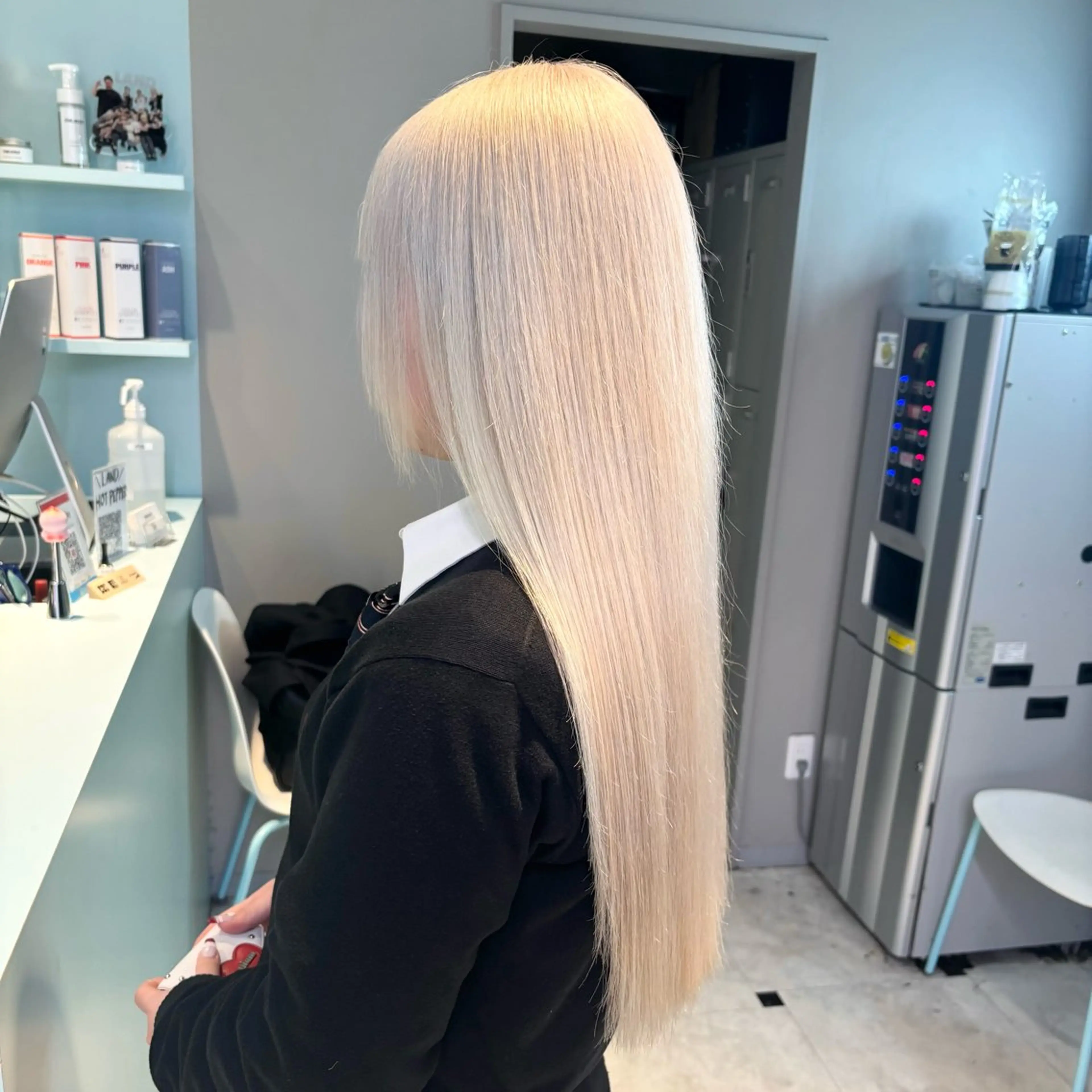 ロング トリートメント ツヤ髪ハイトーン💖 💫Hikaru💫のヘアスタイル