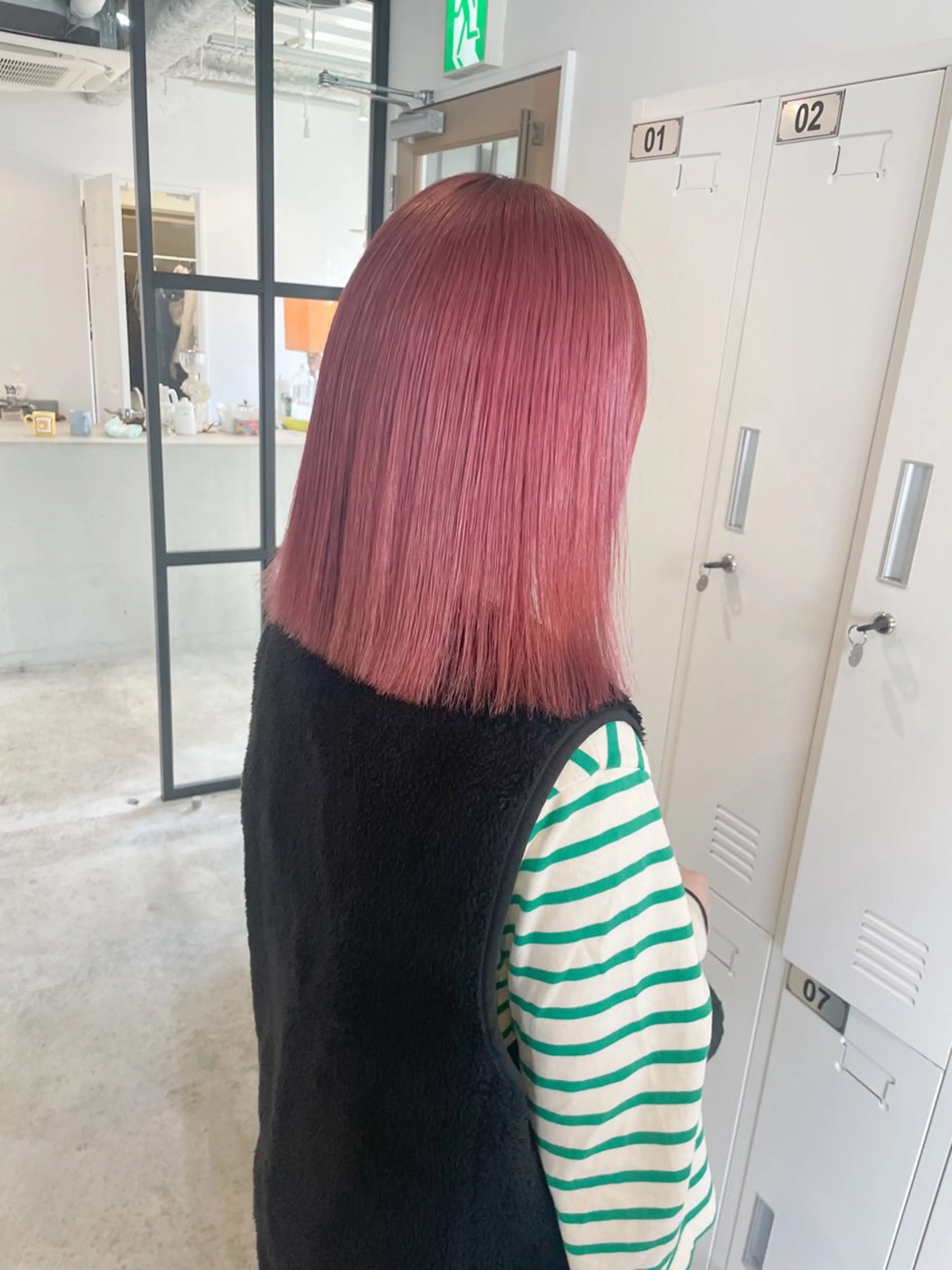 ミディアム カラー ピンクカラー カット ヘアカラー Takuma Suzuki中目黒のヘアスタイル