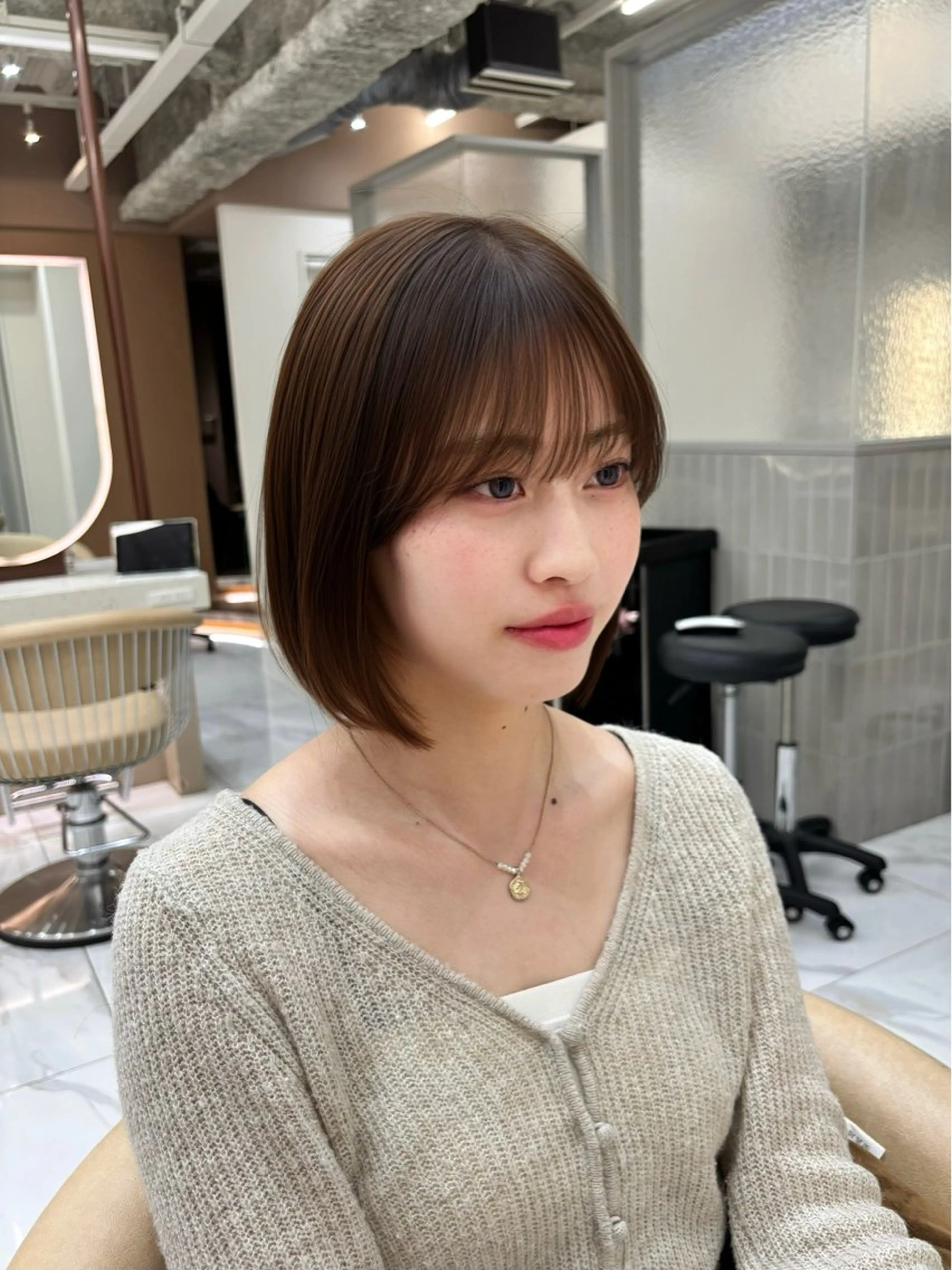 《ご新規様限定✨》透明感カラー+髪質改善トリートメントの写真