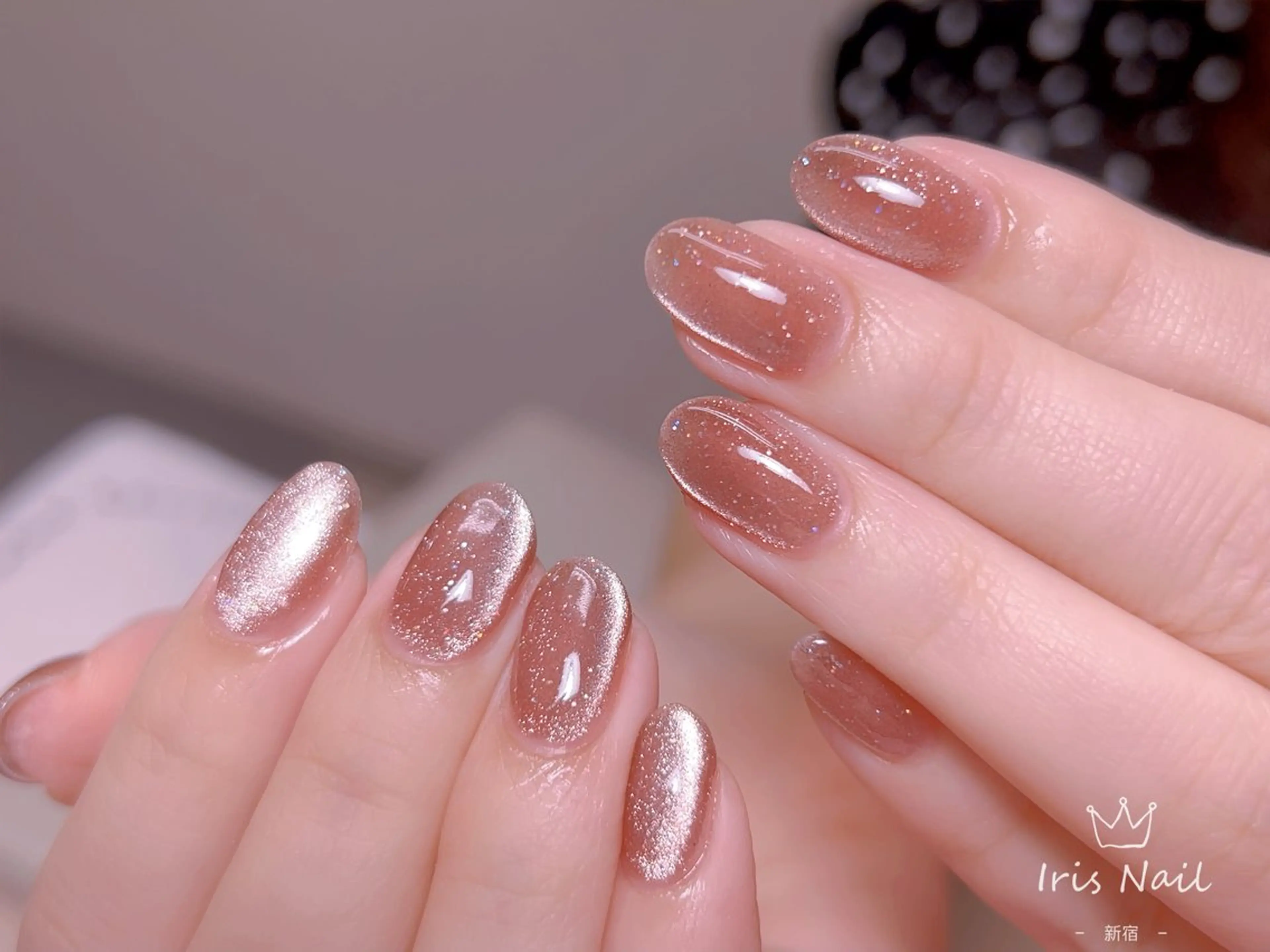 ネイル フレンチネイル ジェルネイル グラデーション 韓国ネイル マグネットネイル ハンドネイル 【長さ出し】 IRIS NAILのネイルデザイン