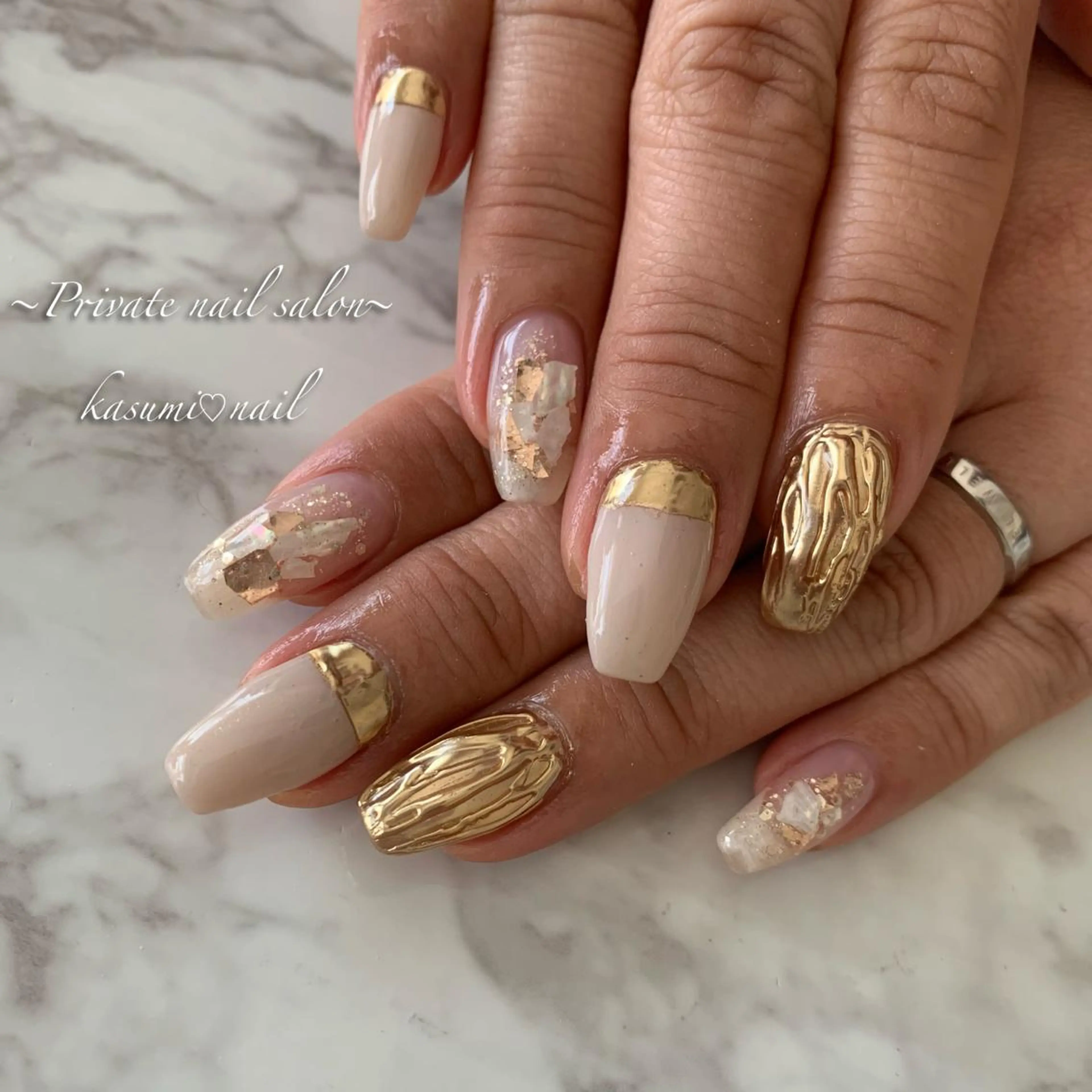 ネイル マグネットネイル ミラーネイル ニュアンスネイル KASUMI♡ Nailのネイルデザイン