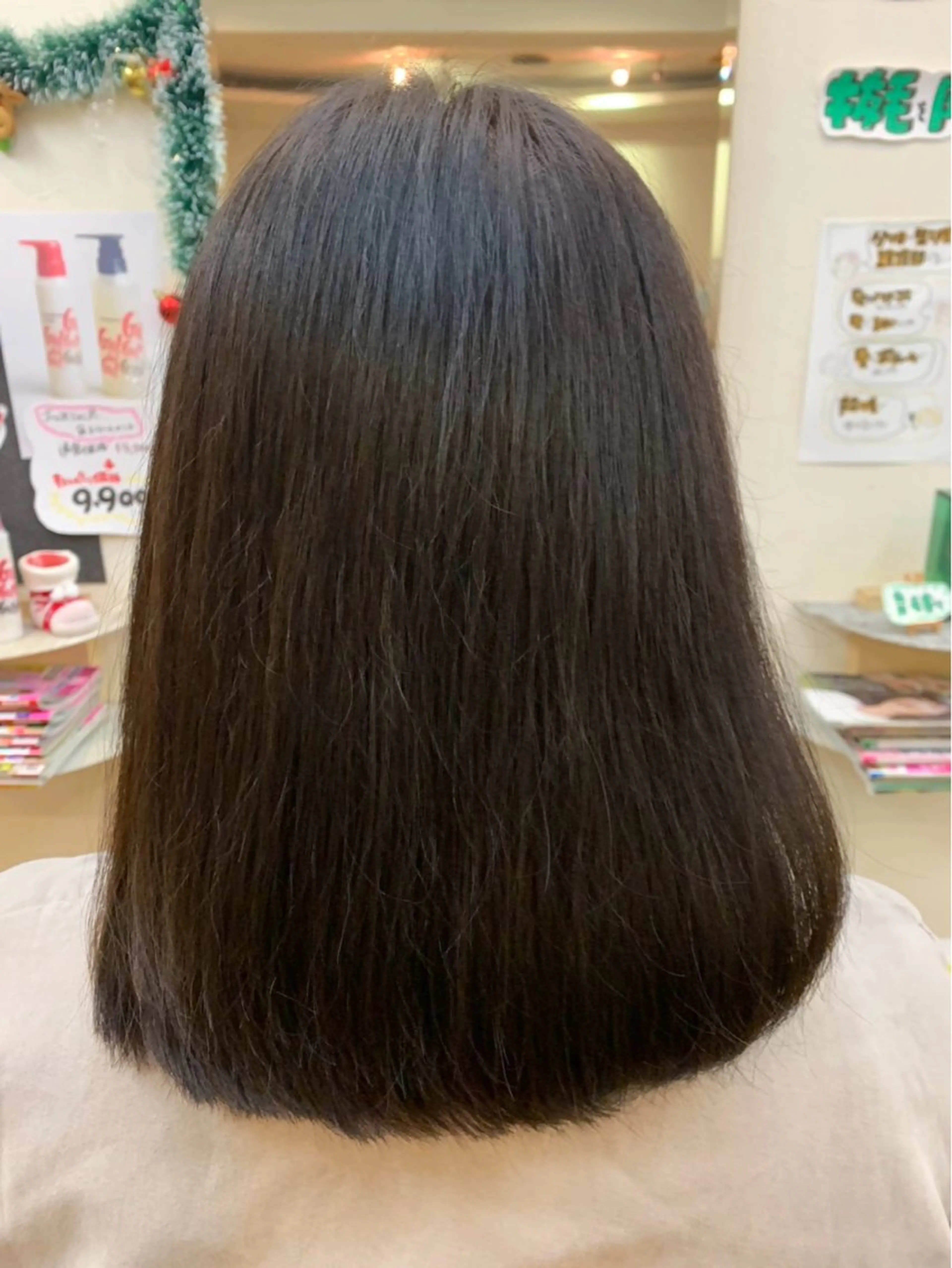 セミロング カット ヘアカラー 縮毛矯正モデル募集中 美容室HATSUのヘアスタイル