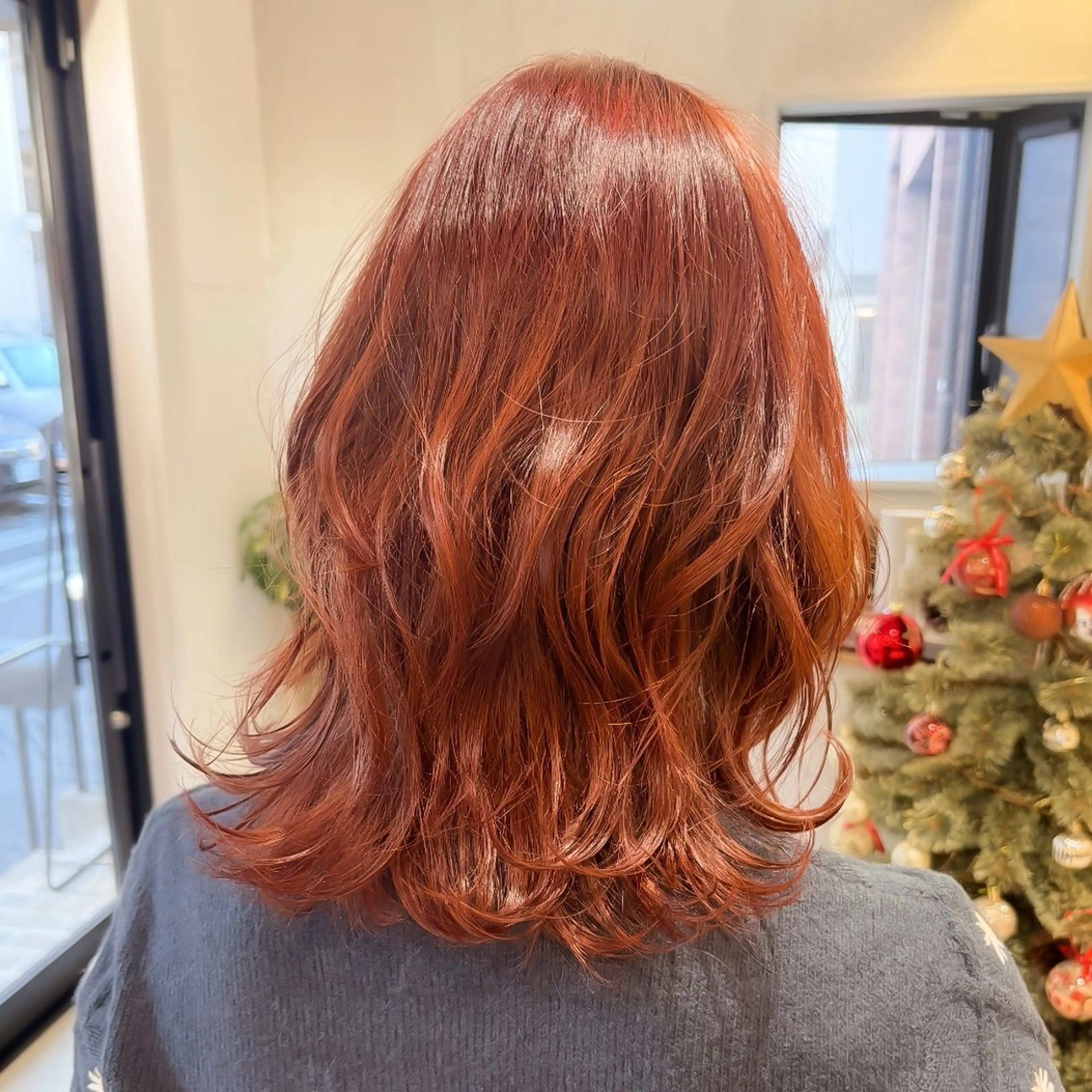 ミディアム ボブ ハイライト ヘアカラー トリートメント 🤍aimi🤍 ウルフ/韓国ヘアのヘアスタイル