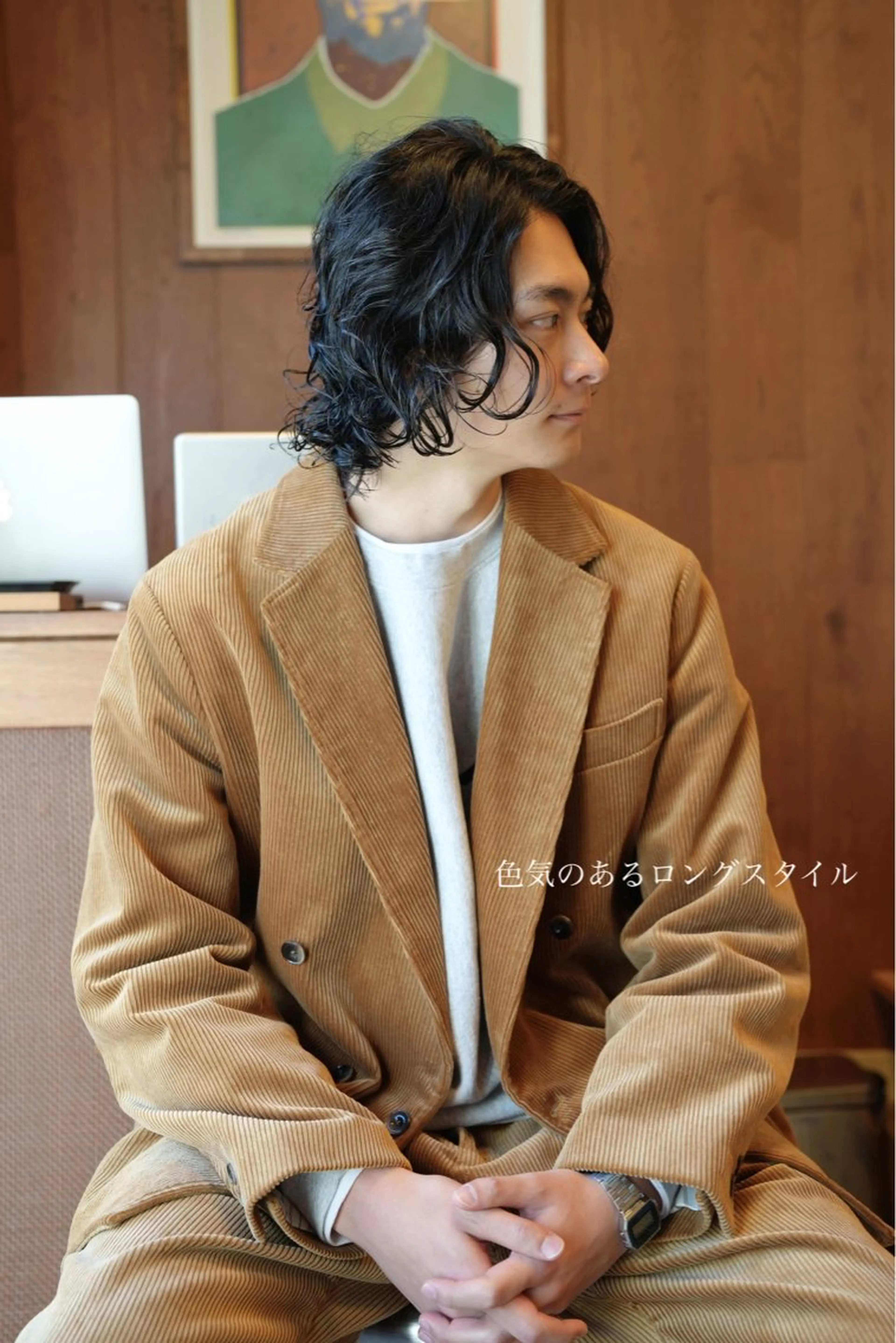 メンズ カット パーマ メンズパーマ いしだ りょうのヘアスタイル