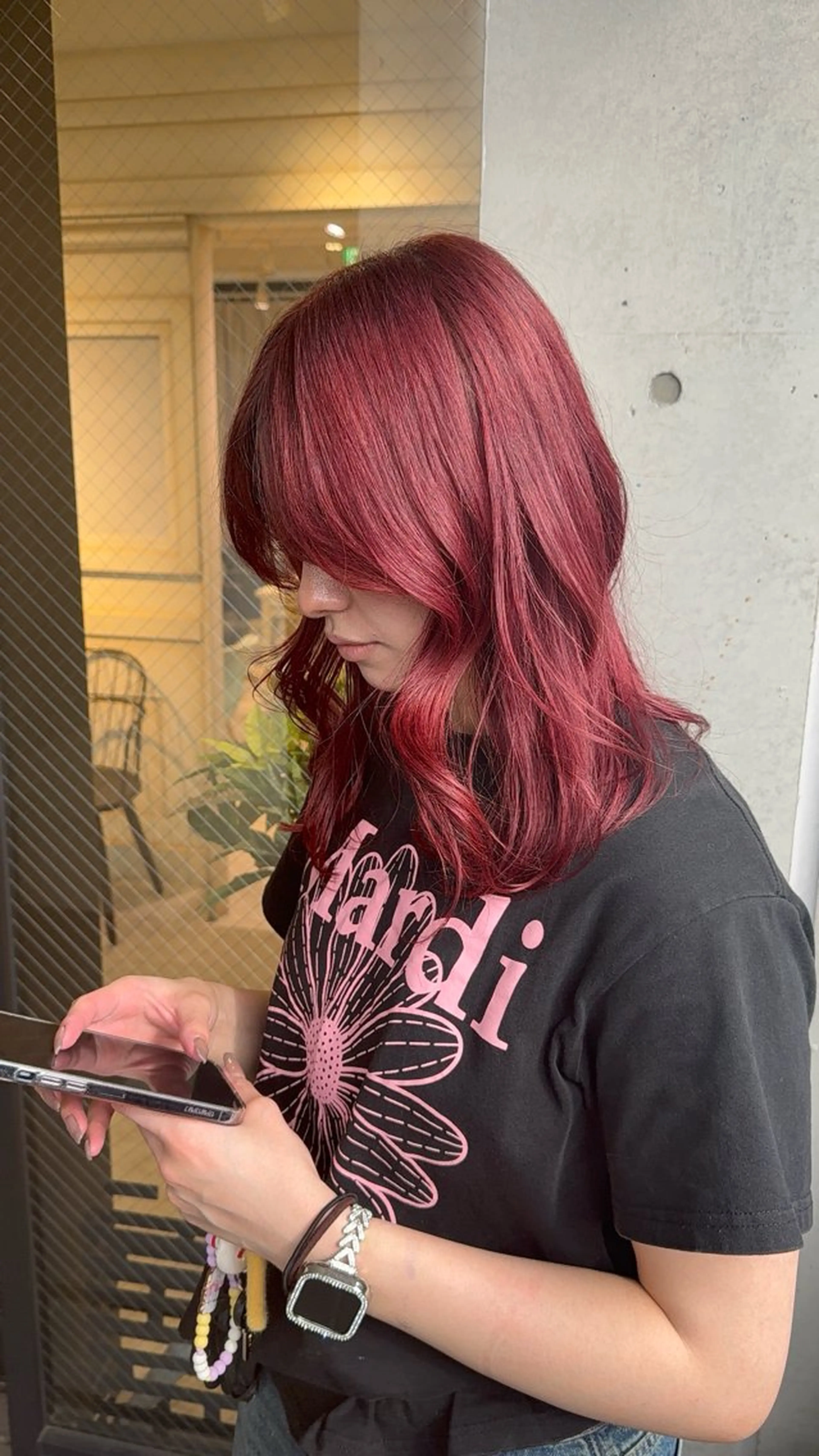 ロング カラー ブリーチ 透明感カラー ダブルカラー カット ヘアカラー トリートメント ブリーチなし/カラー 専門店ASOBIのヘアスタイル