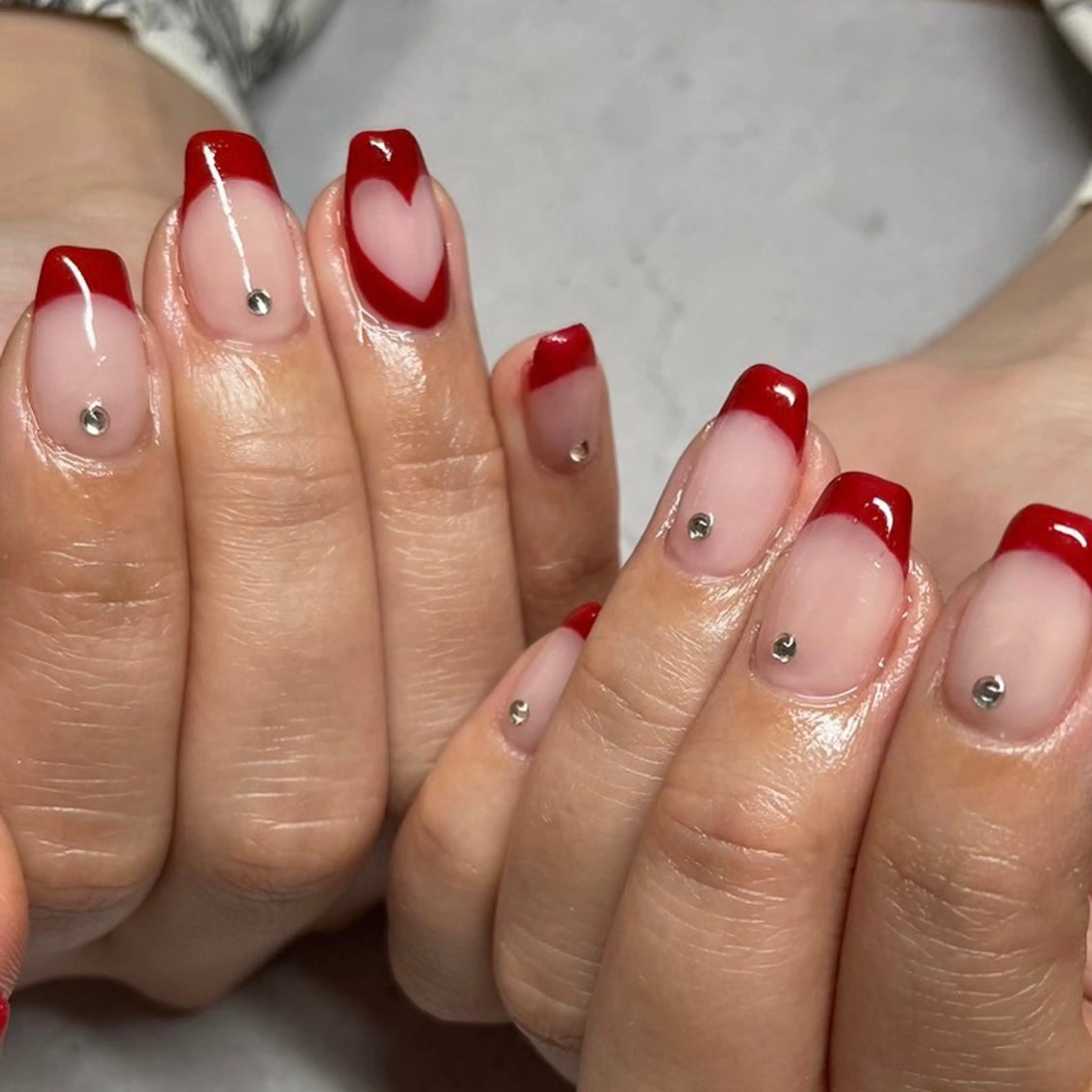 ハンドネイル♡アート自由に選択¥4500〜(ストーン1粒50円/フレンチに変更1本100円/ツイード1本400円etc)の写真