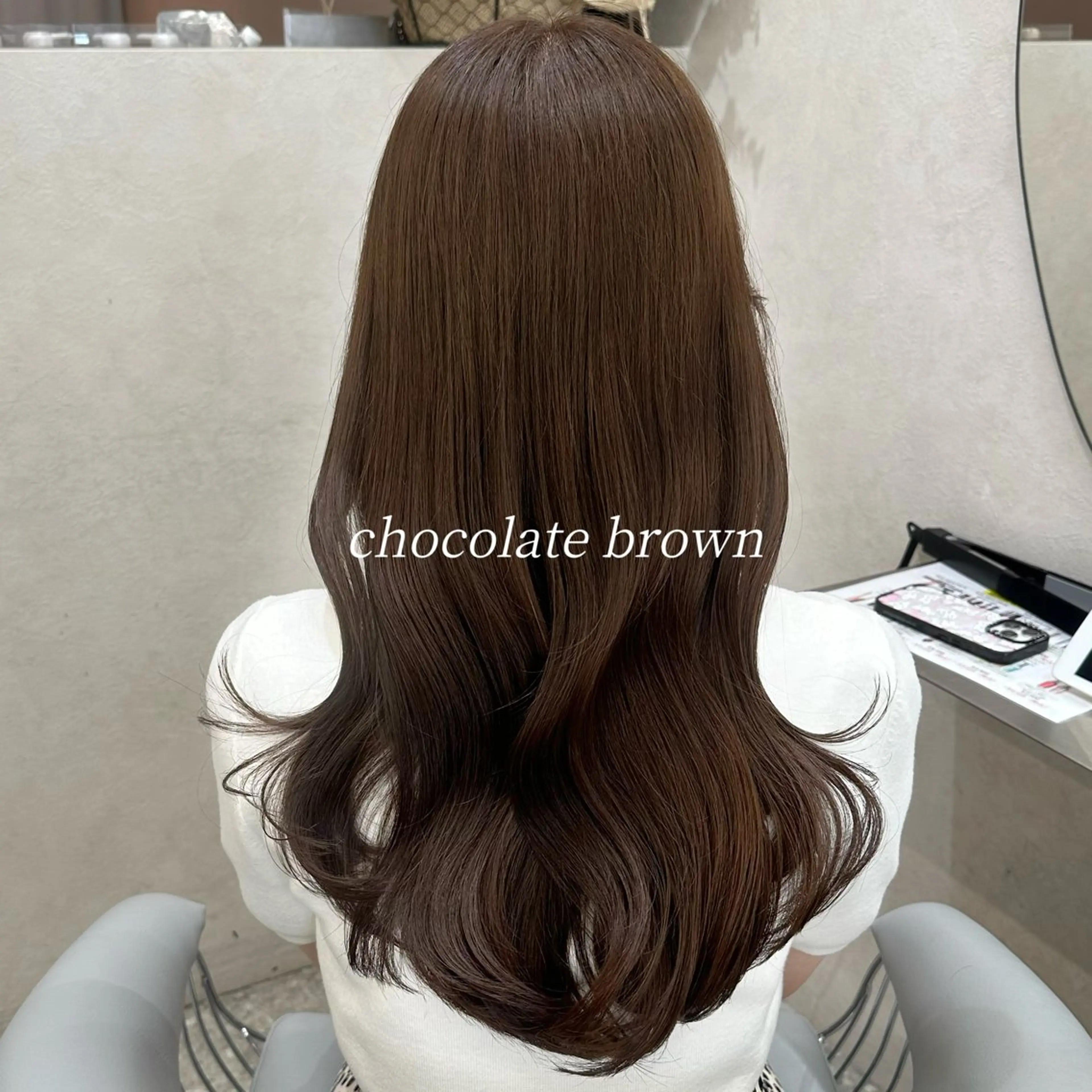 ロング カラー ブラウンカラー ケアカラー チョコレートブラウン 髪質改善 トリートメント カット ヘアカラー トリートメント hina🎀新宿/ エクステ/girlyのヘアスタイル