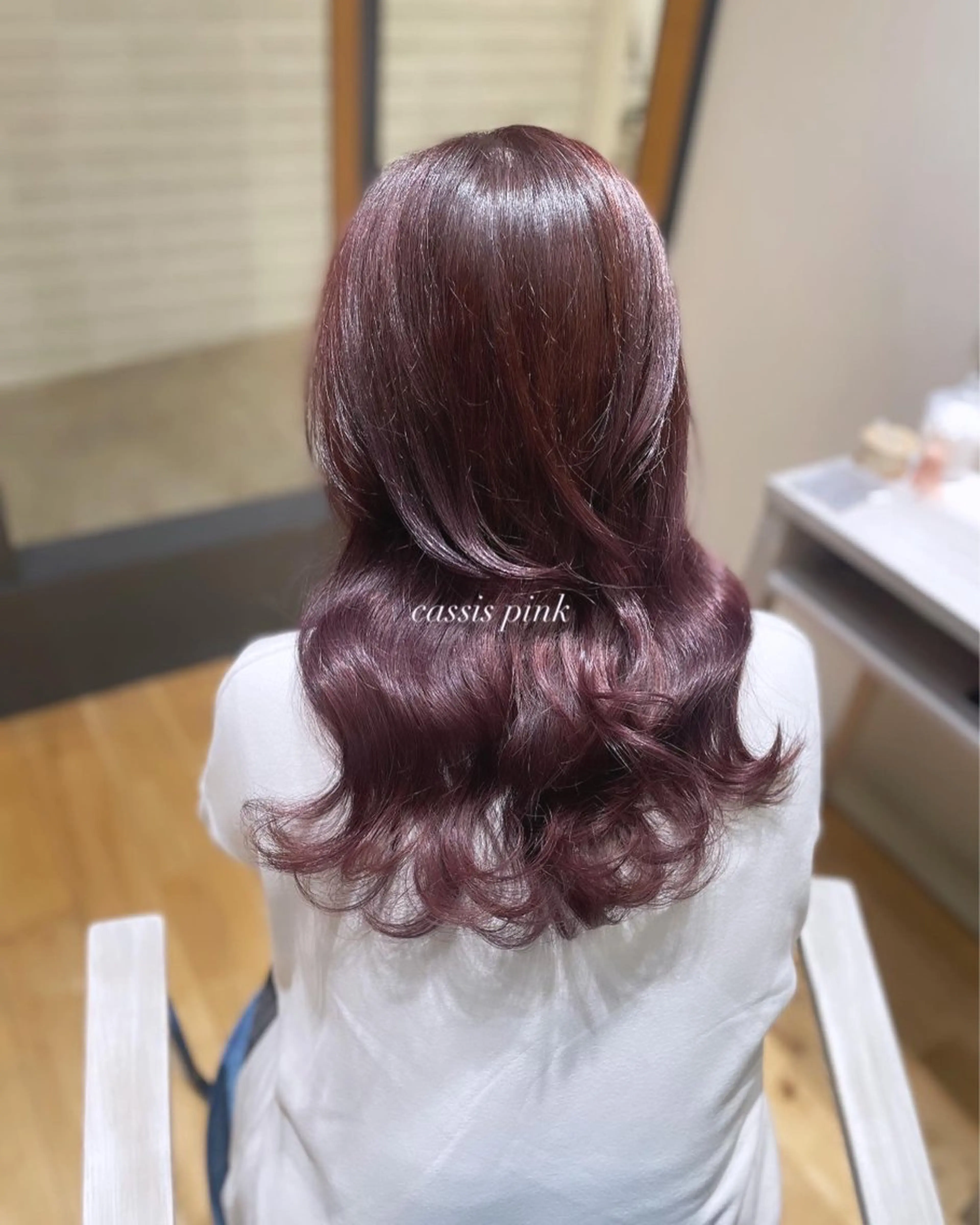 セミロング 透明感巻ける縮毛矯正 可愛いStyle杏琉のヘアスタイル