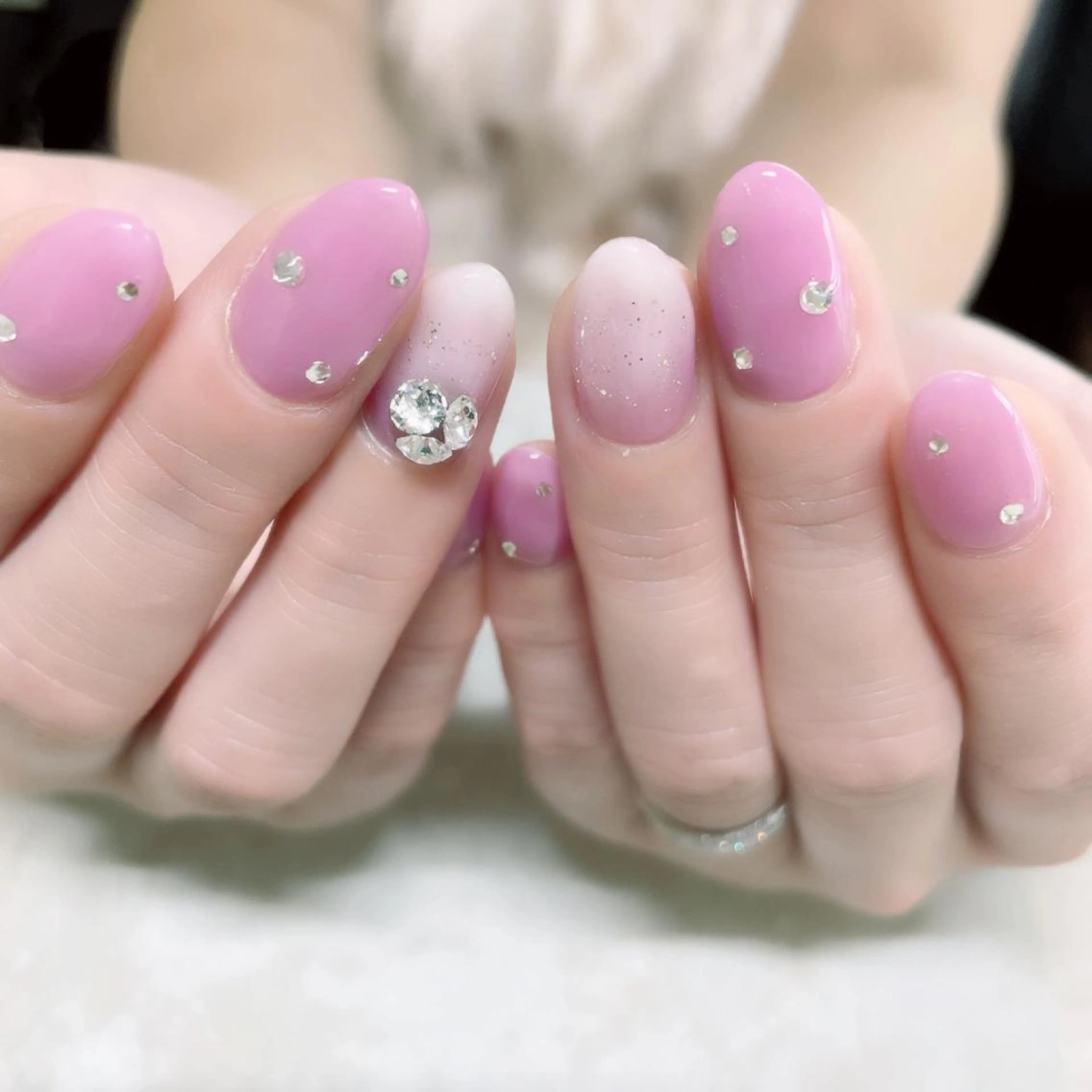 ネイル キラキラネイル ワンカラーネイル ricco risaiaのネイルデザイン