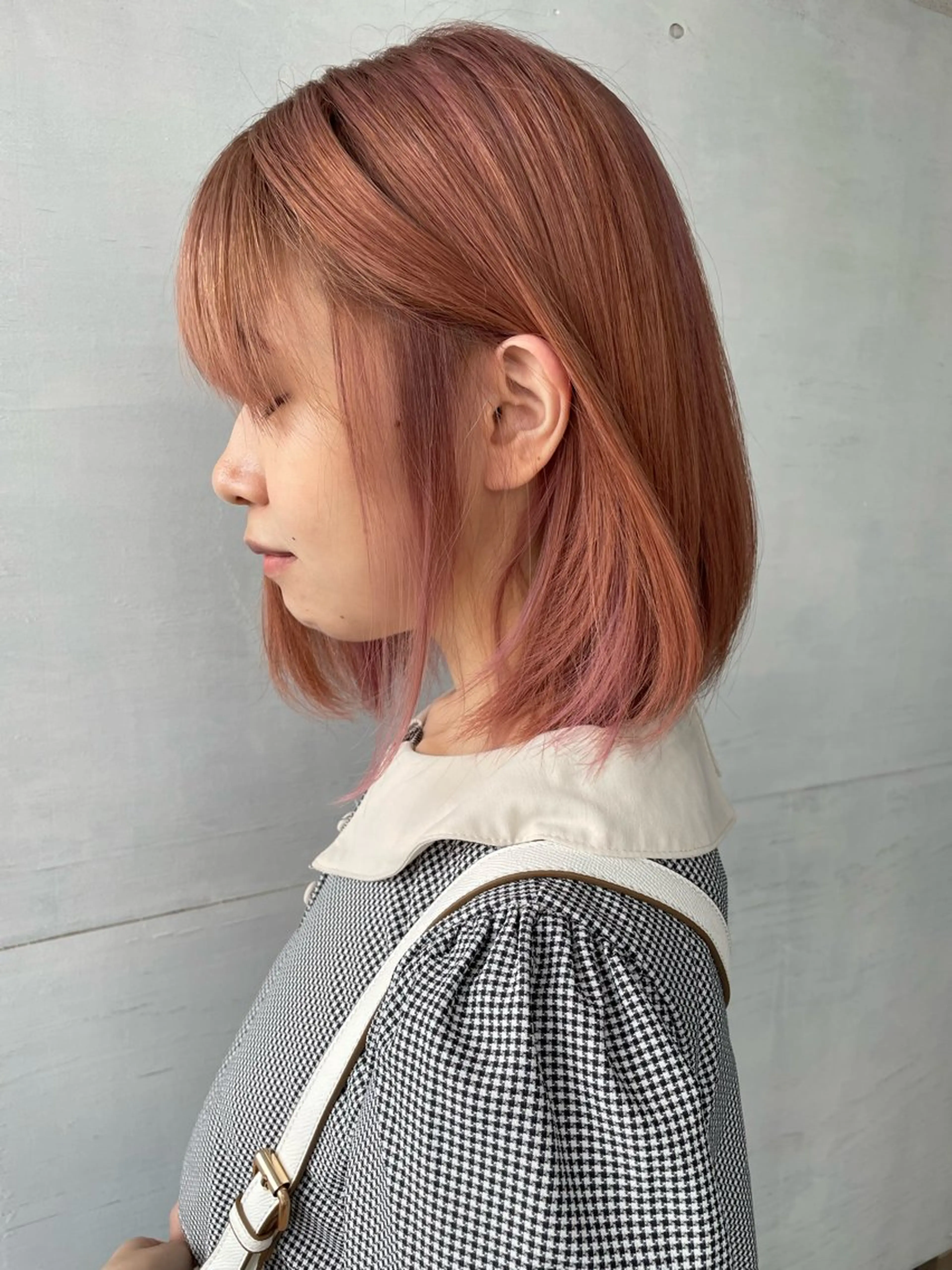 セミロング カラー かわさき ともやのヘアスタイル