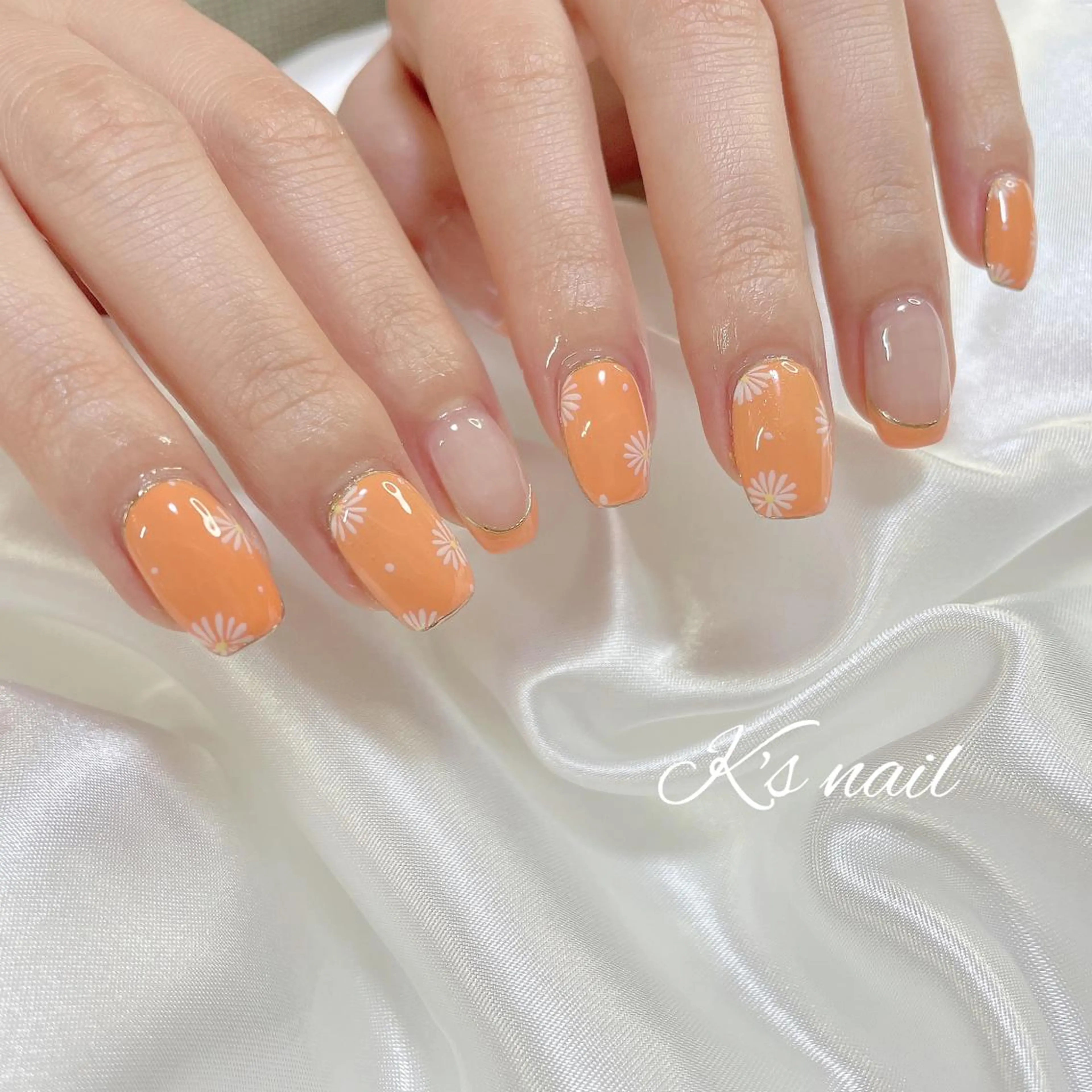 ネイル フラワーネイル 春ネイル ハンドネイル K's nail kotoeのネイルデザイン