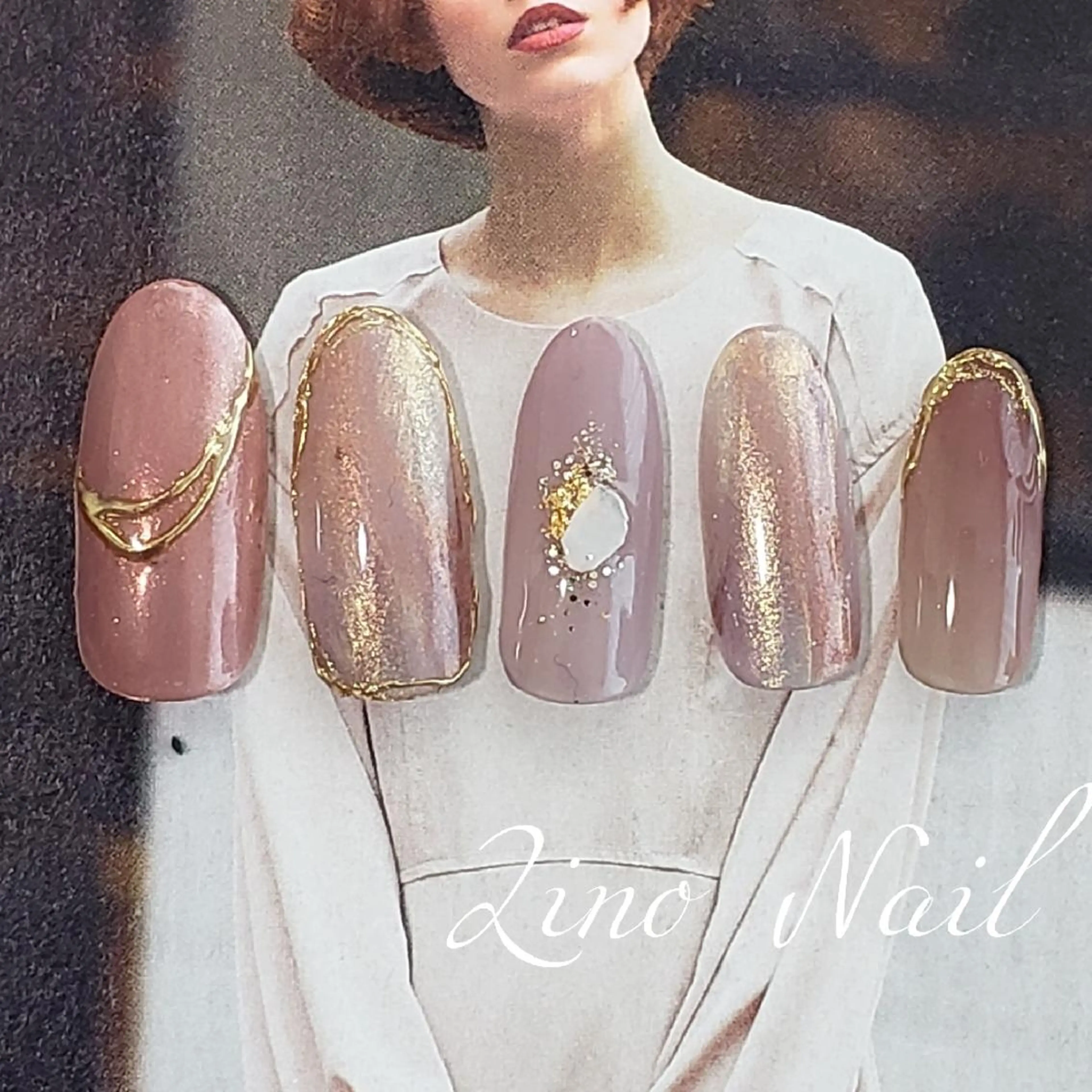 ネイル カジュアル ジェルネイル キラキラネイル ラメ(グリッター) ミラーネイル ハンドネイル Lino Nailのネイルデザイン