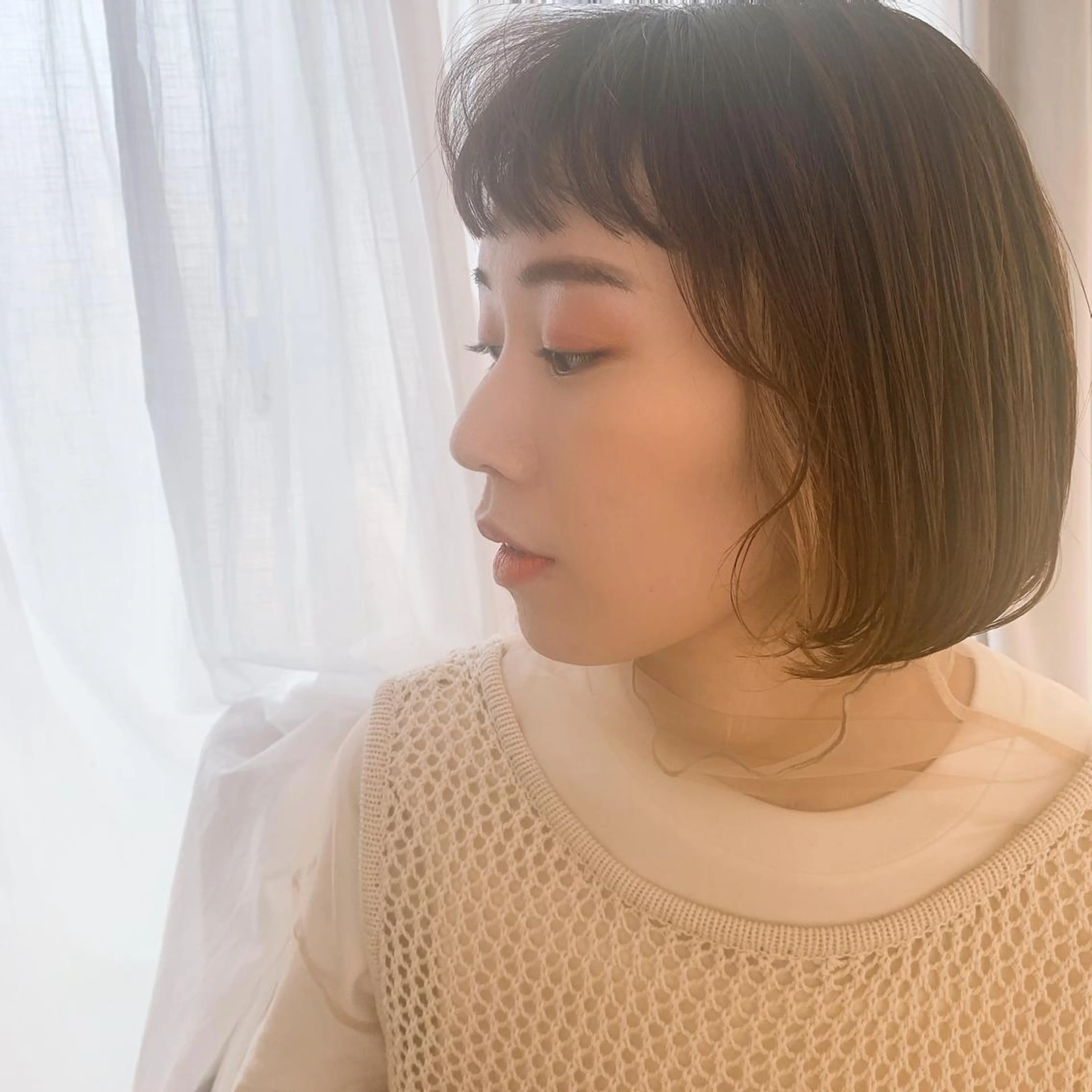 ミディアム カラー ボブ/暖色/デザイン KOYUKI⛄️のヘアスタイル