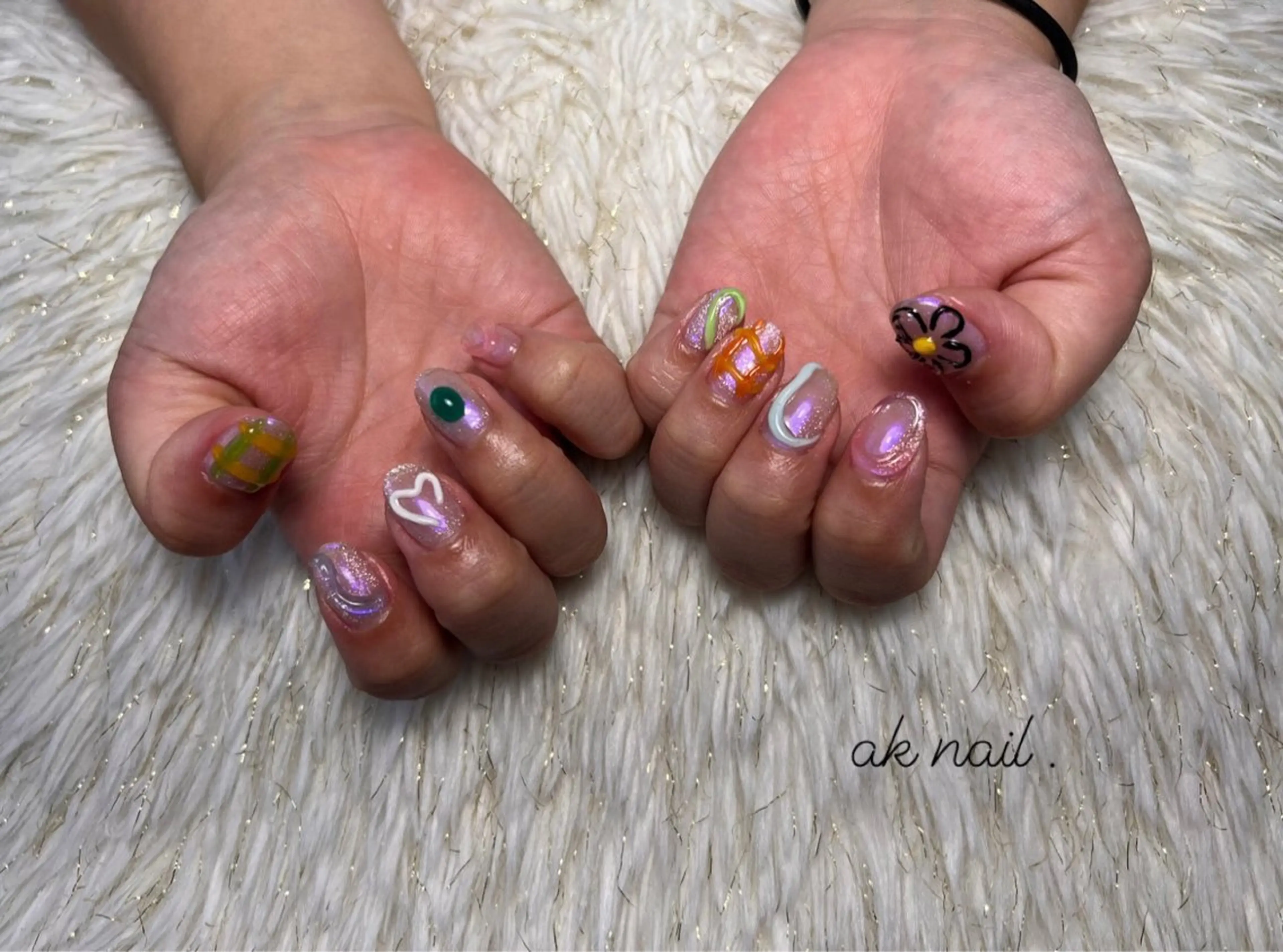 ショート ネイル ハンドネイル ak nail .のネイルデザイン