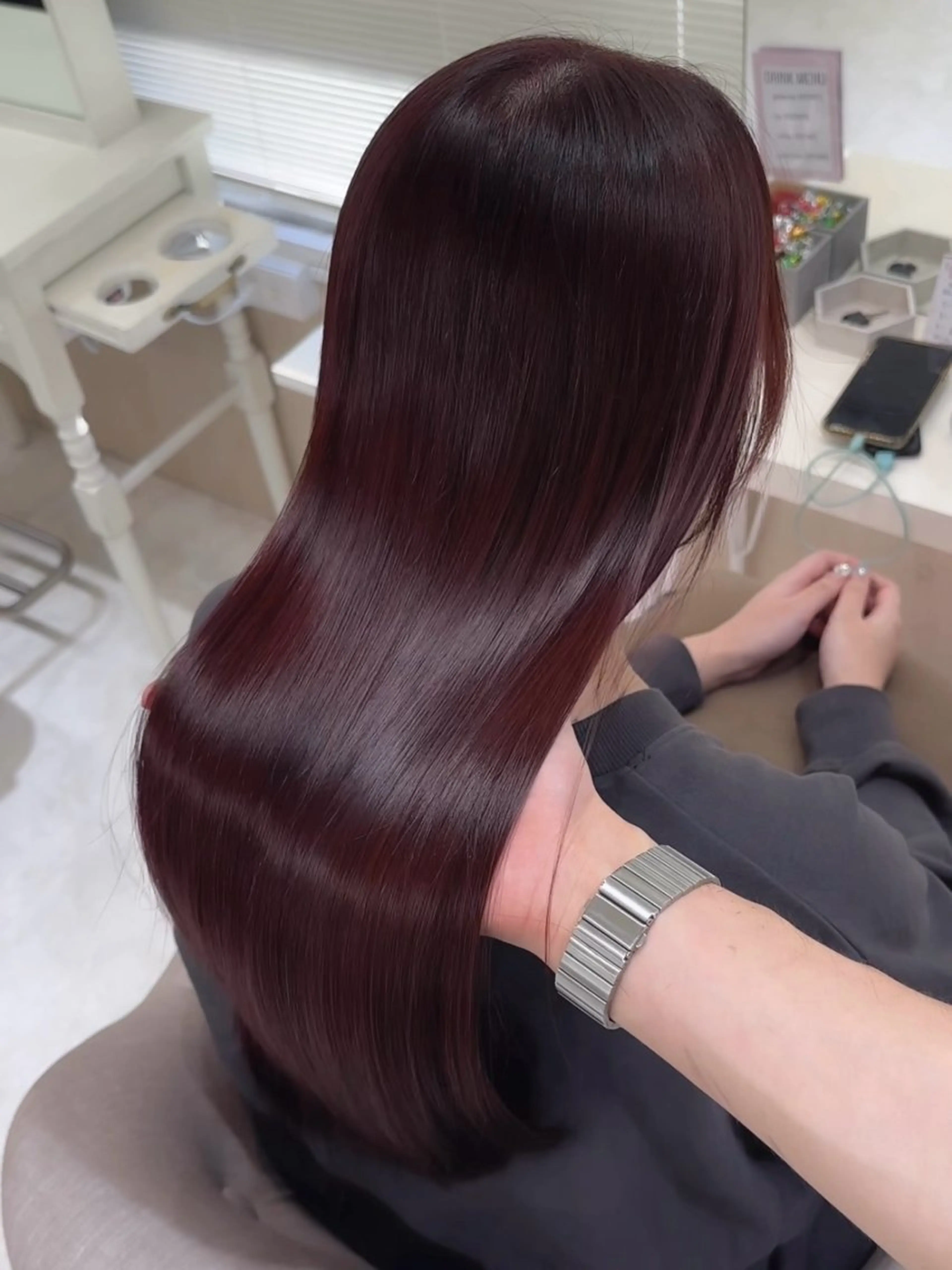 ロング カラー ヘアカラー トリートメント Core かんなのヘアスタイル