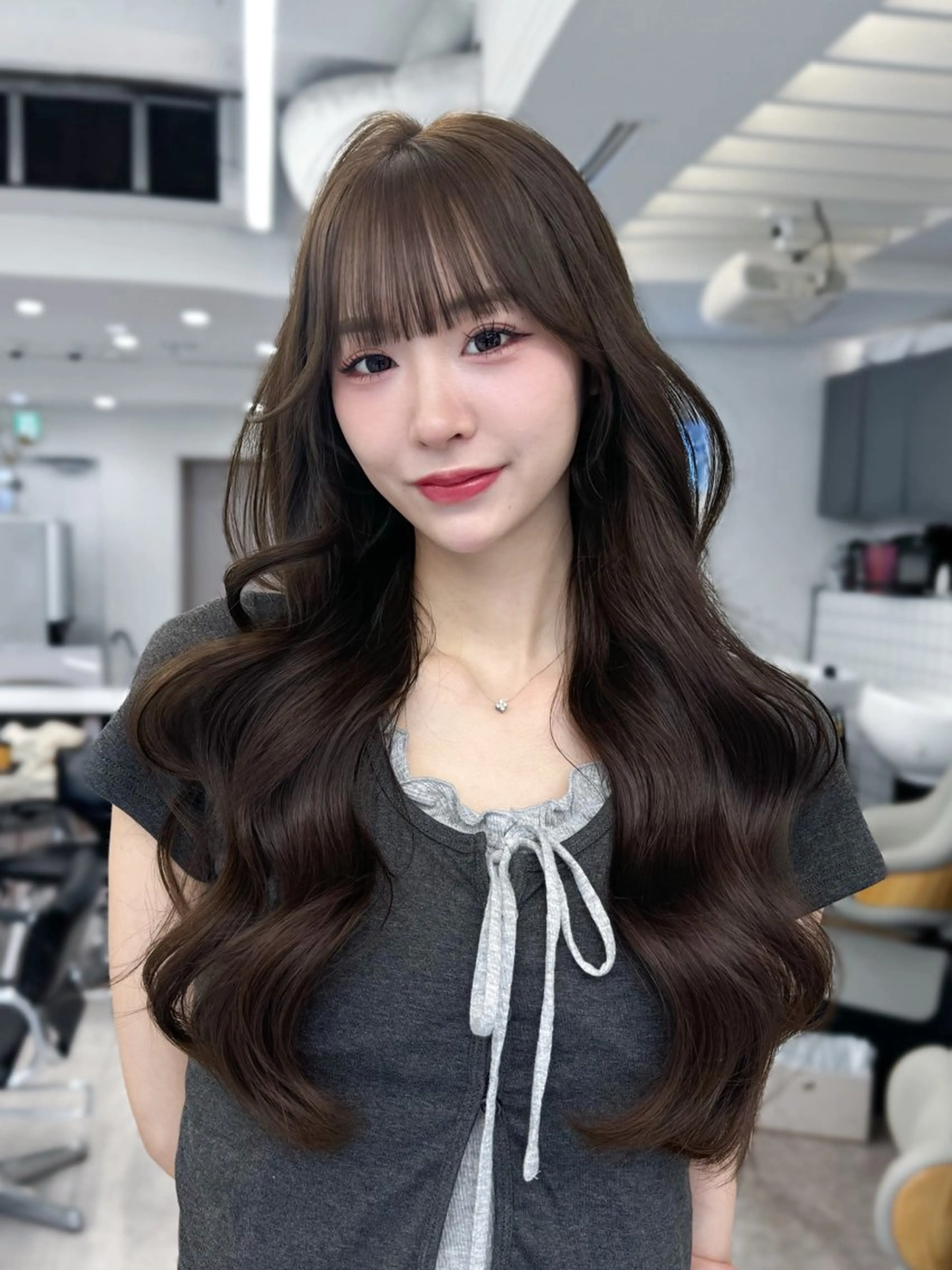 ロング カラー 韓国ヘア♡ 顔まわりカットayaのヘアスタイル